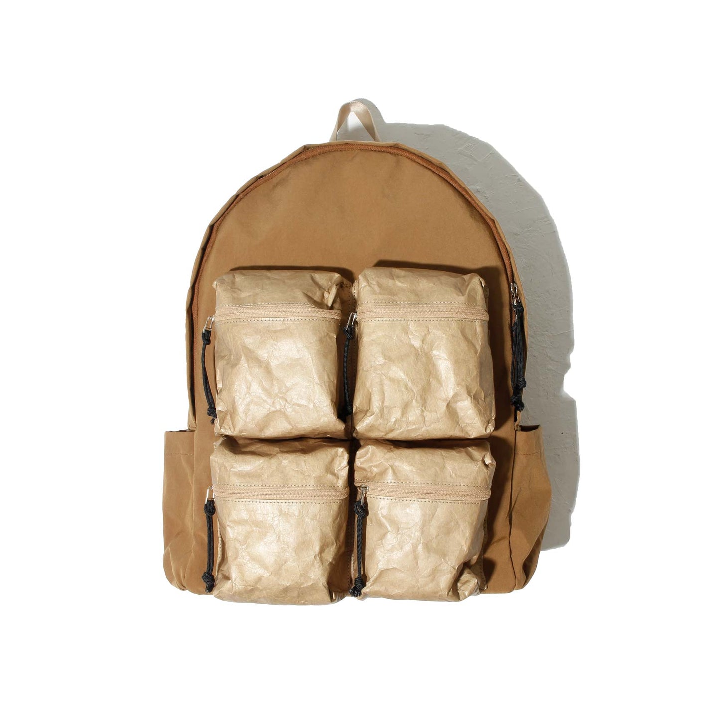 multi pocket suspension backpack / camel