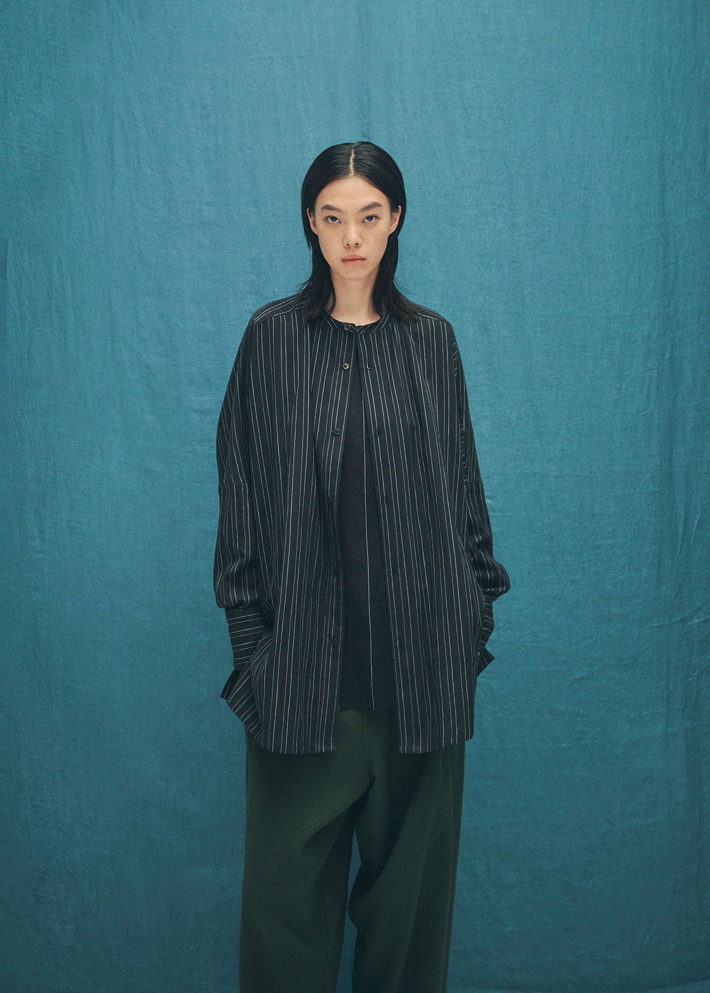 Pin-stripe KhadiCotton Long Shirt
