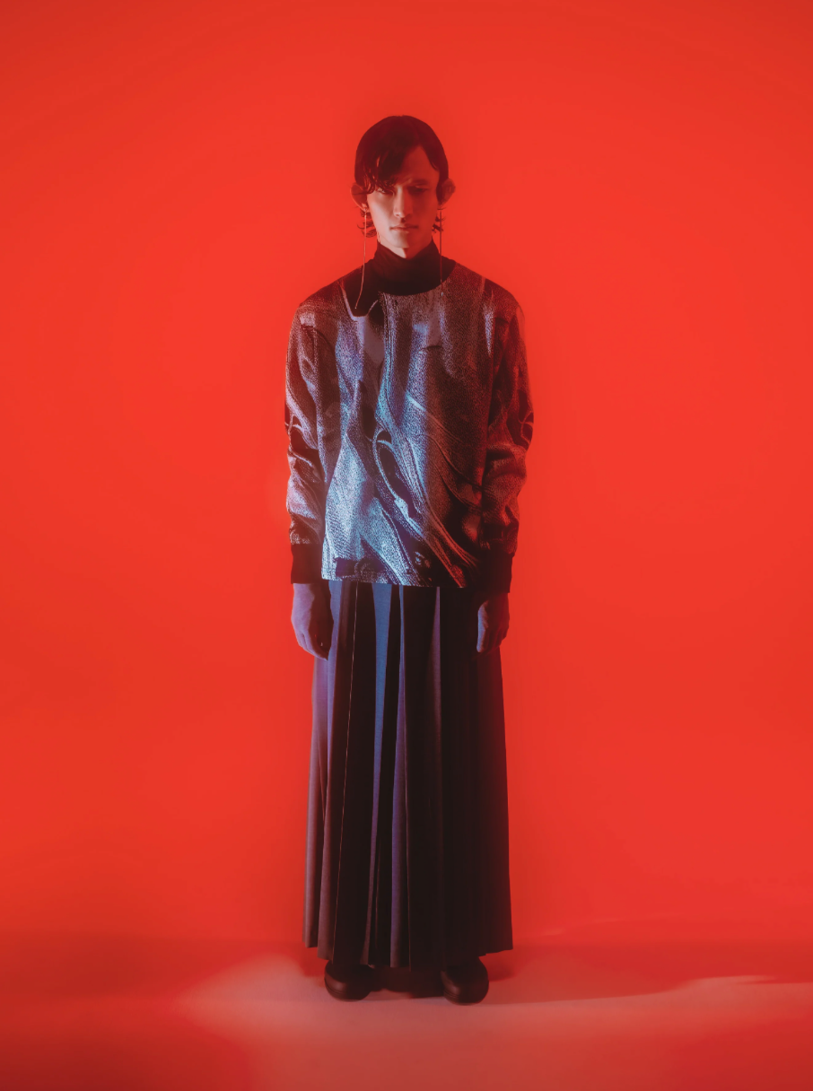 weld_knit_sweater / silver