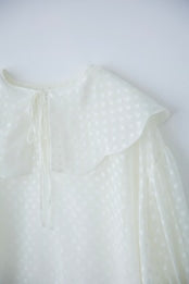 natsumi osawa/dot scalloped blouse #white