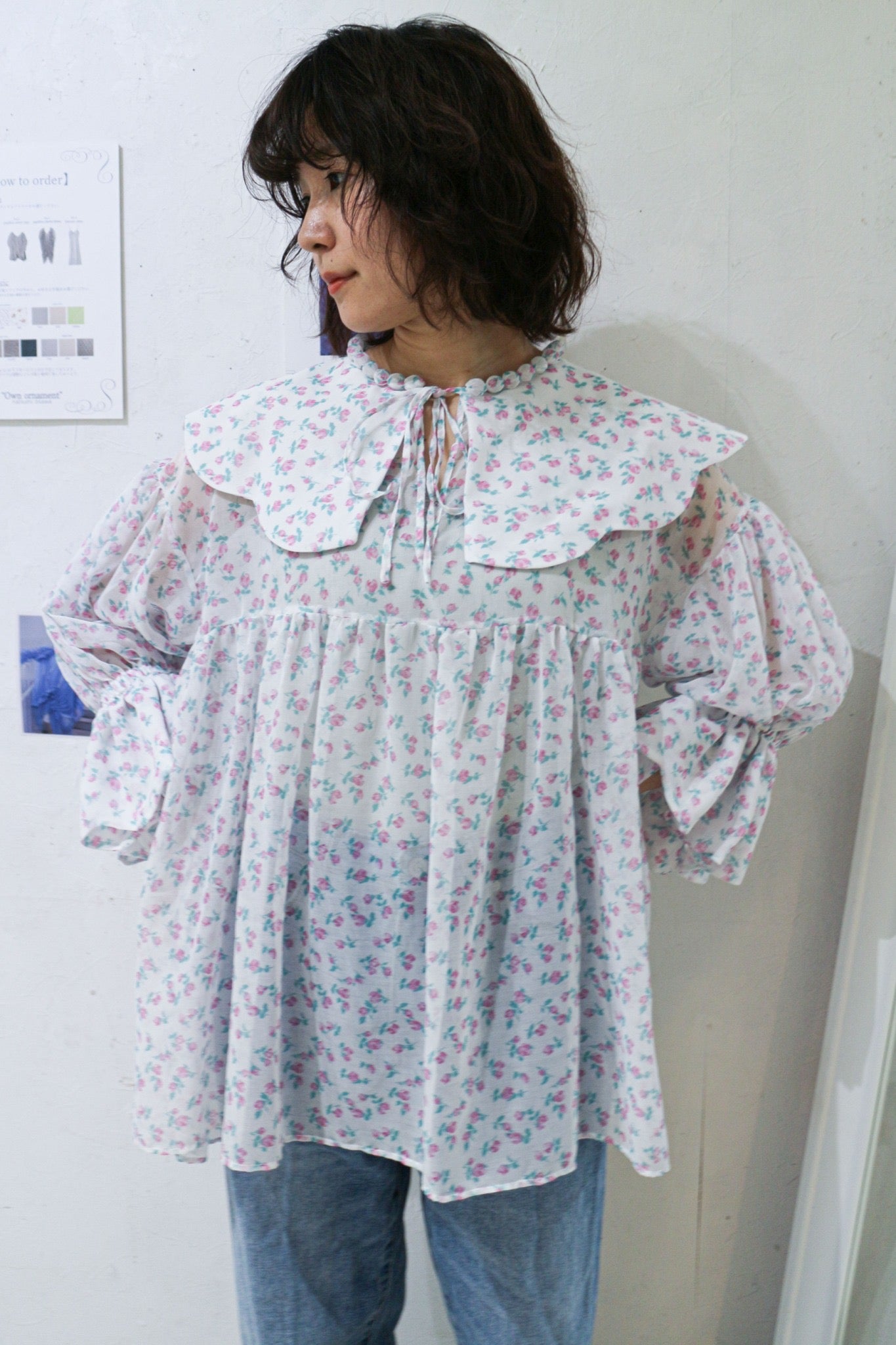 【custom order】natsumi osawa/pearl scalloped tunic※受注商品となります/9月2日(火)22:00締切となります