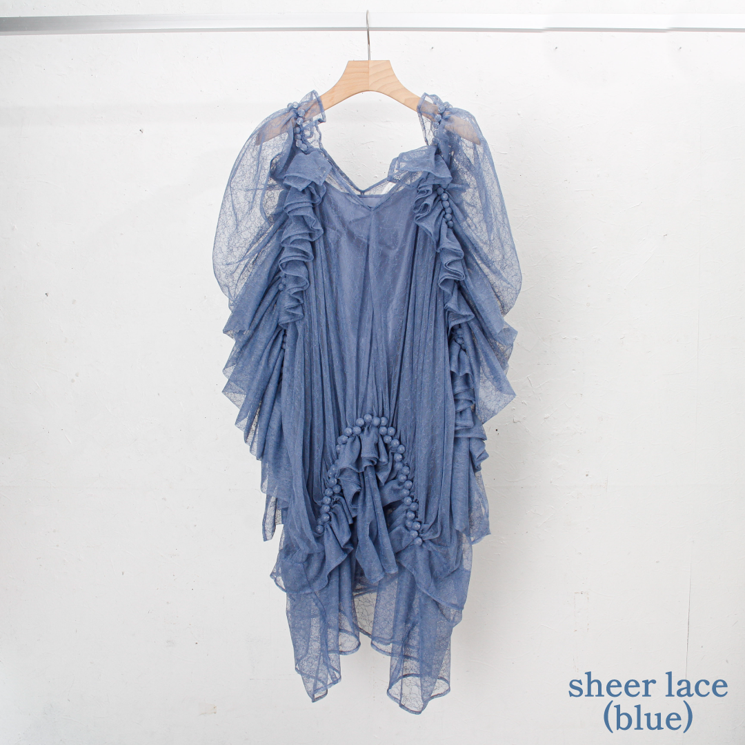 【custom order】natsumi osawa/papillon sleeve dress ※受注商品となります/9月2日(火)22:00締切となります