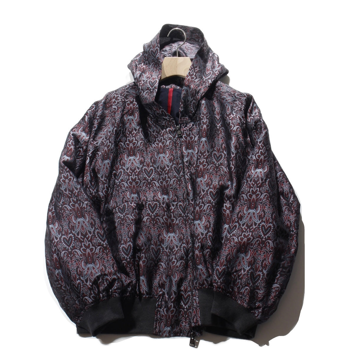 Persian Hand-Jaquard Hoodie Blouson /saxblue