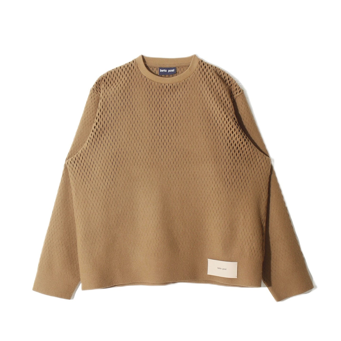 slited melton sweater / camel