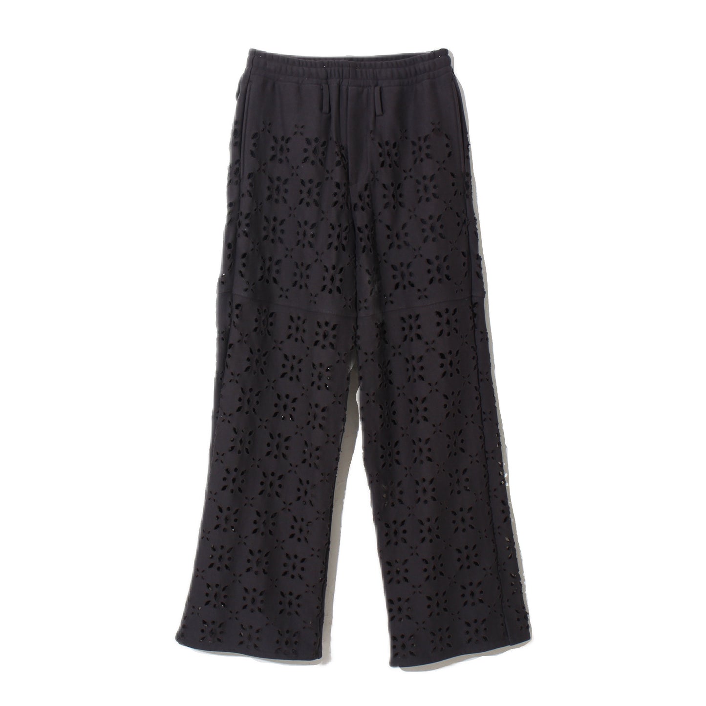 FLOWER HOLE SWEAT PANTS / bk