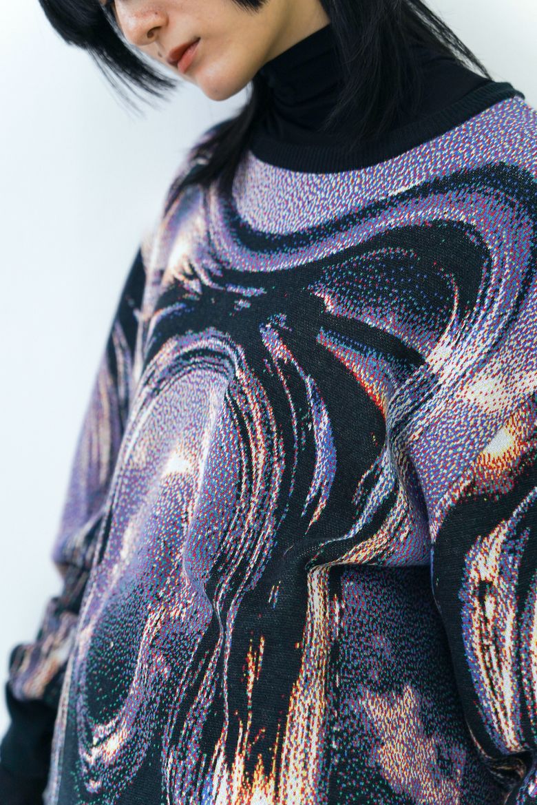 Orbs Knit Sweater / night