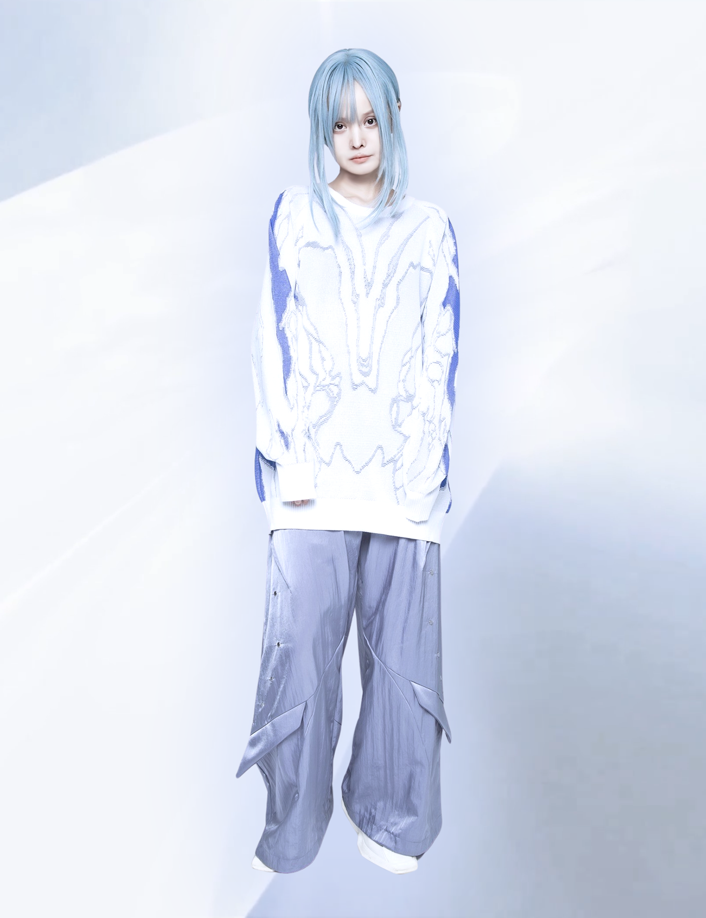 Wing Cargo Trousers / silky gray