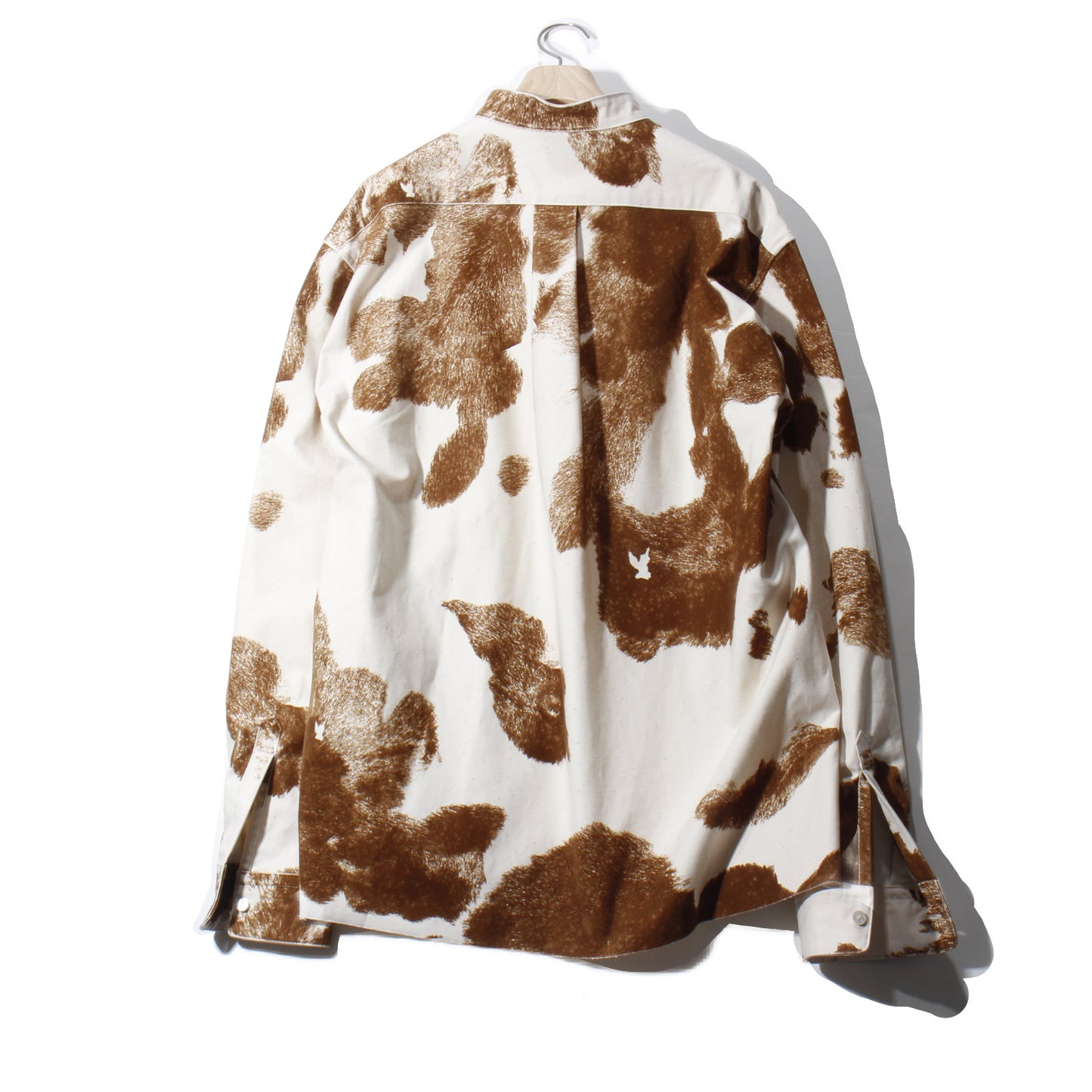 FLOCKY COW ZIP-UP SHIRT / brown
