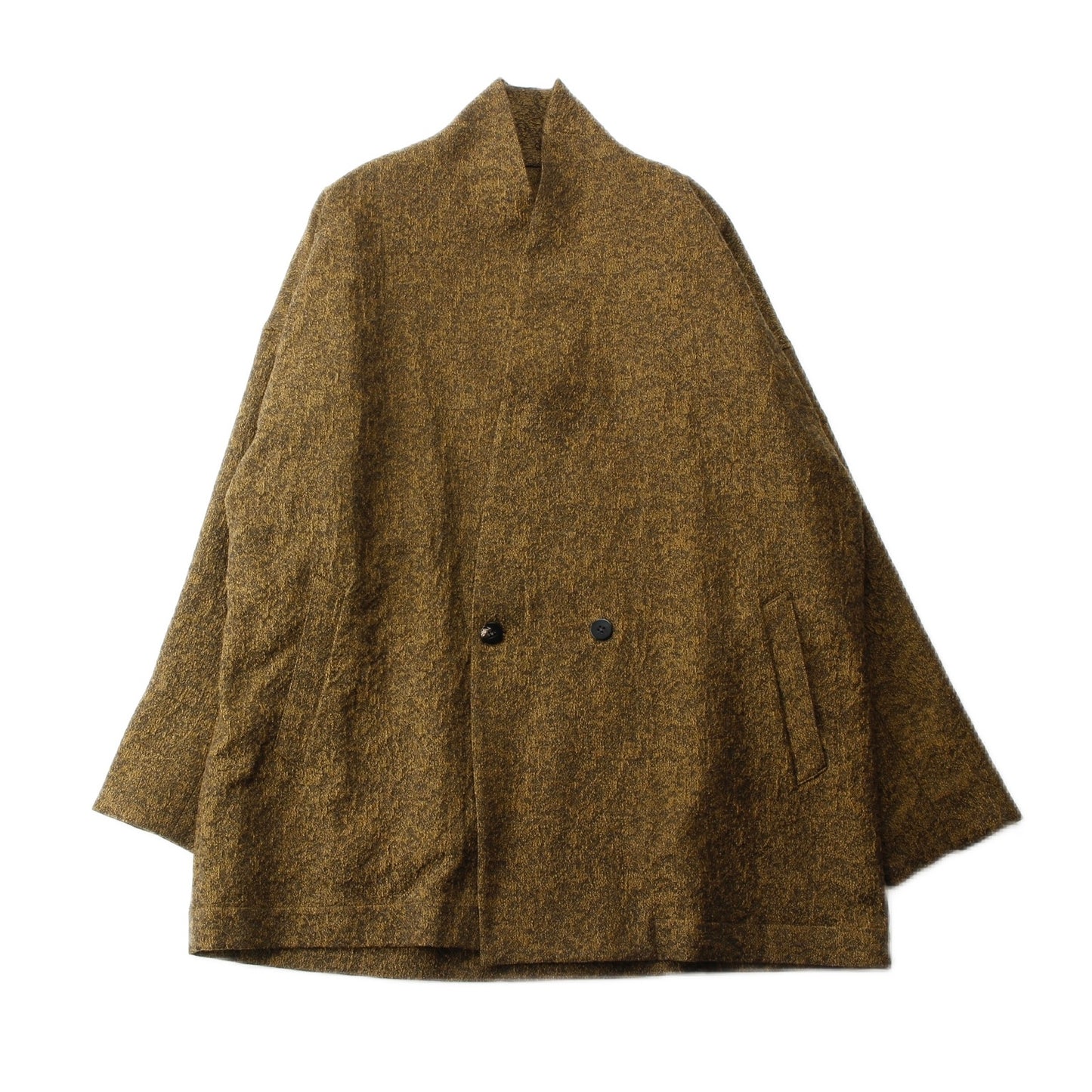 Moss Jacquard Cottonwool Jacket / MUSTARD