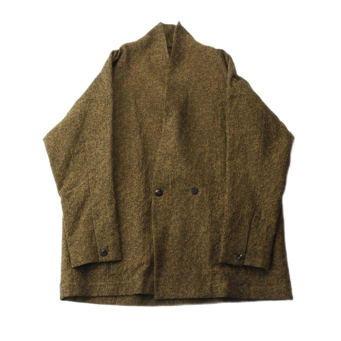 Moss Jacquard Cottonwool Jacket / MUSTARD