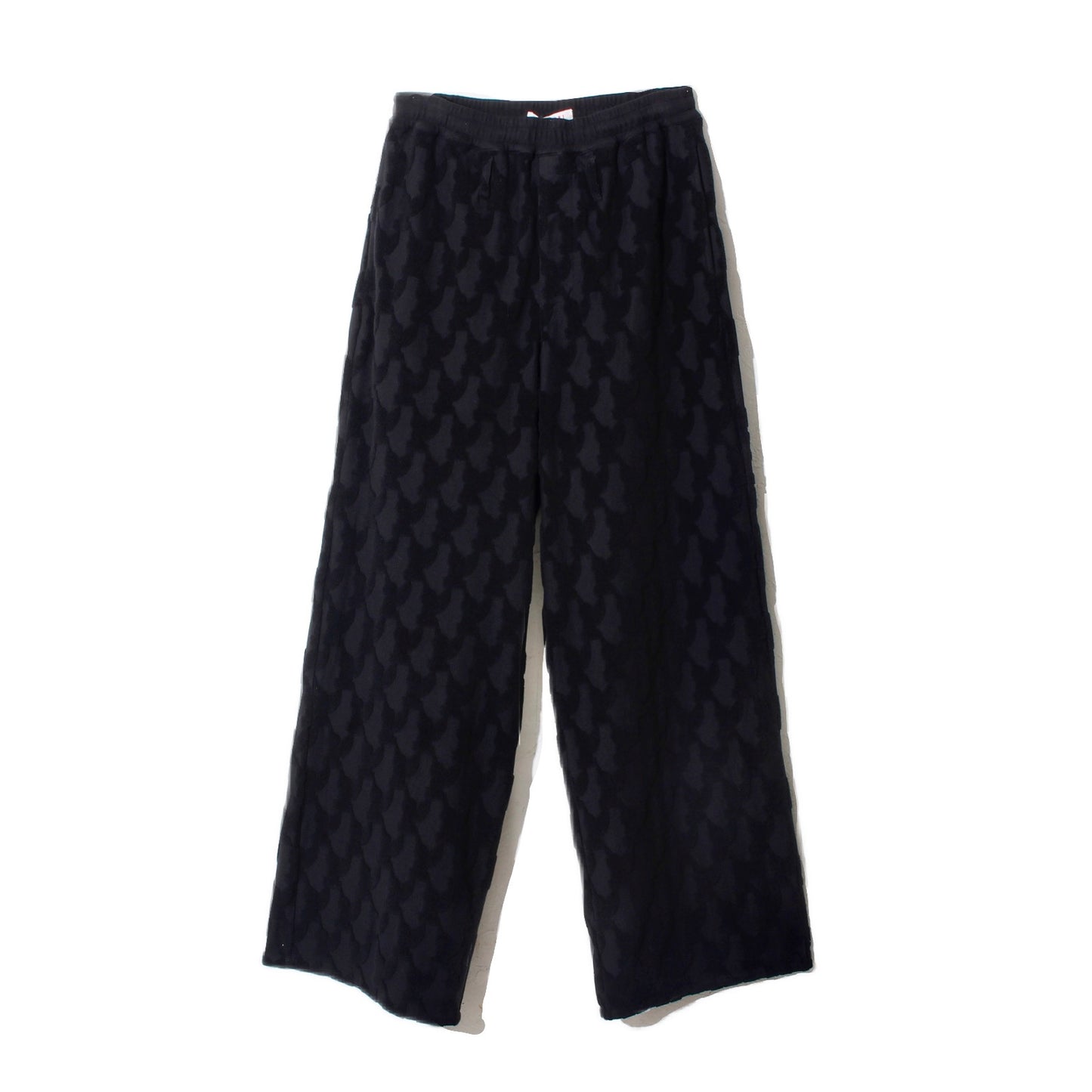 ANGEL PILE JACQUARD SWEAT PANTS / black
