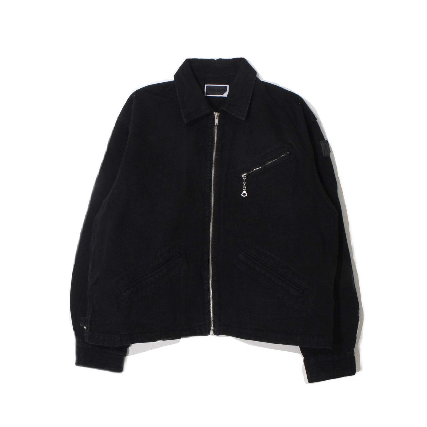 ZIP DENIM WORK JACKET / black