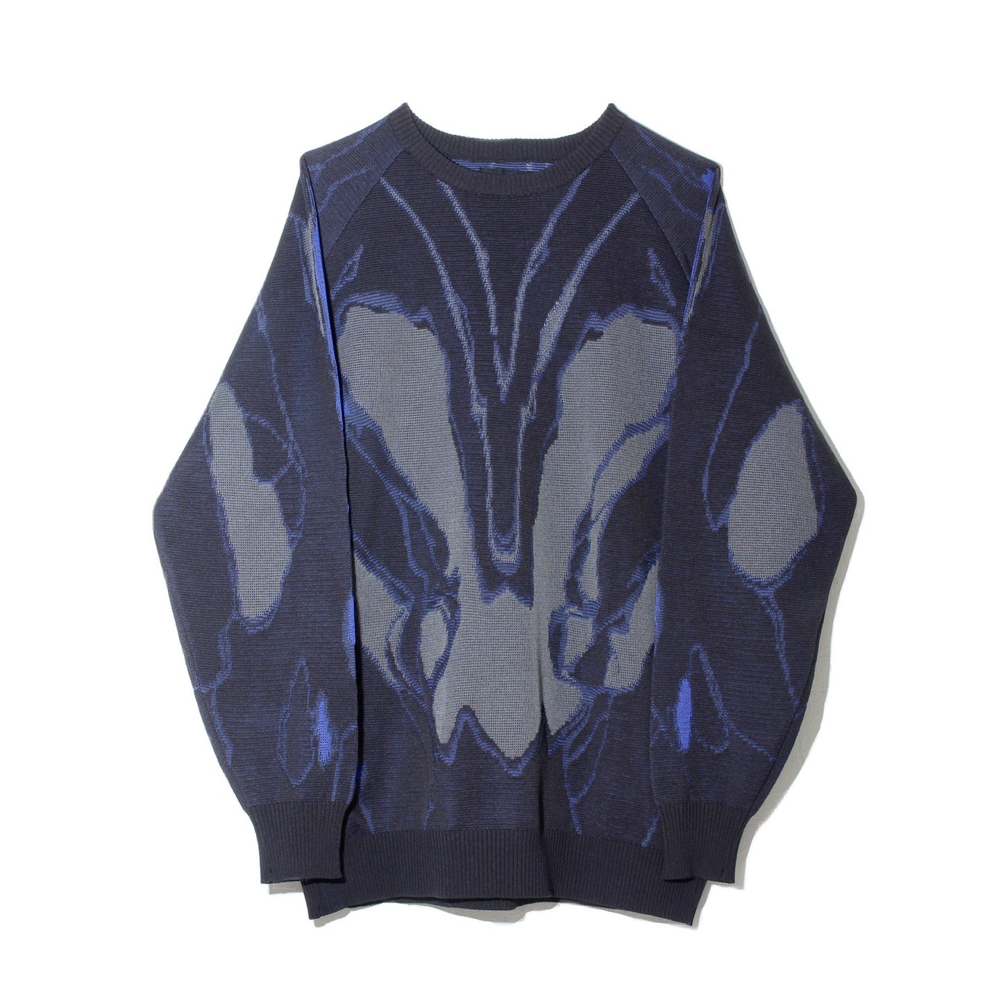 "Bionic Aurora" jacquard sweater / black