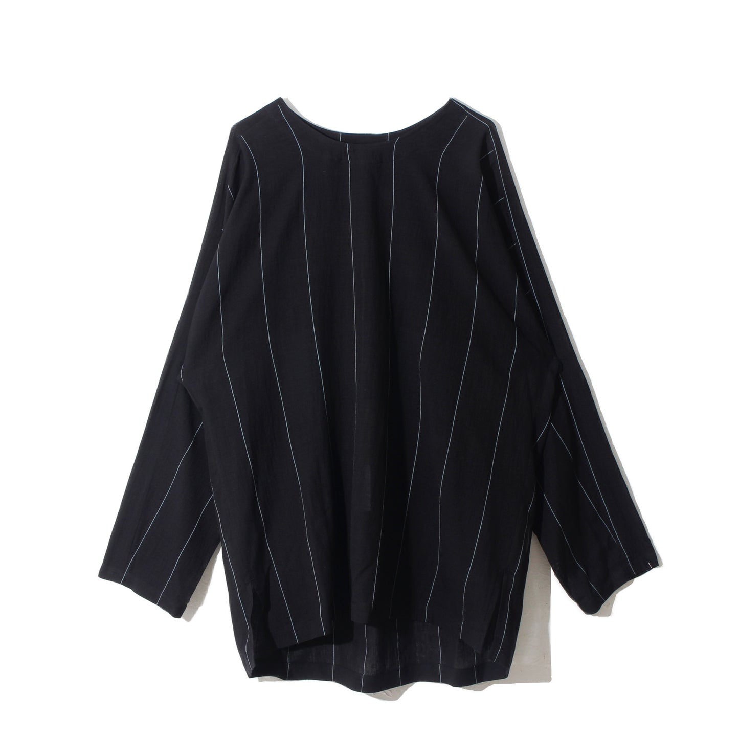 Pin-stripe khadicotton long pullover