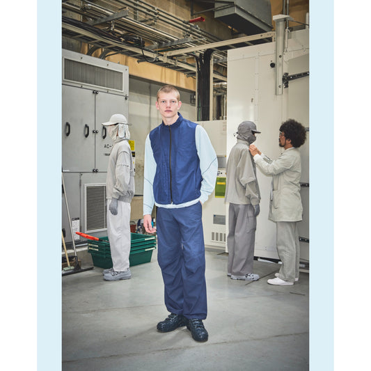 HIDESIGN / Air Flow Vest/ navy<br>※受注生産商品となります