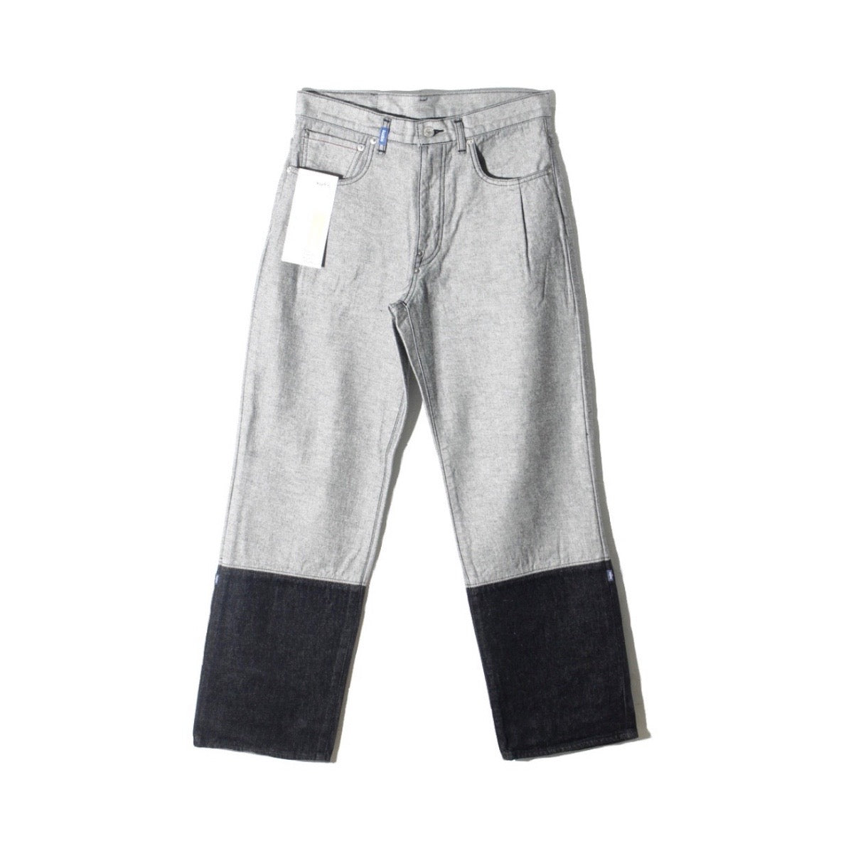 2TONE DENIM PANTS / gray