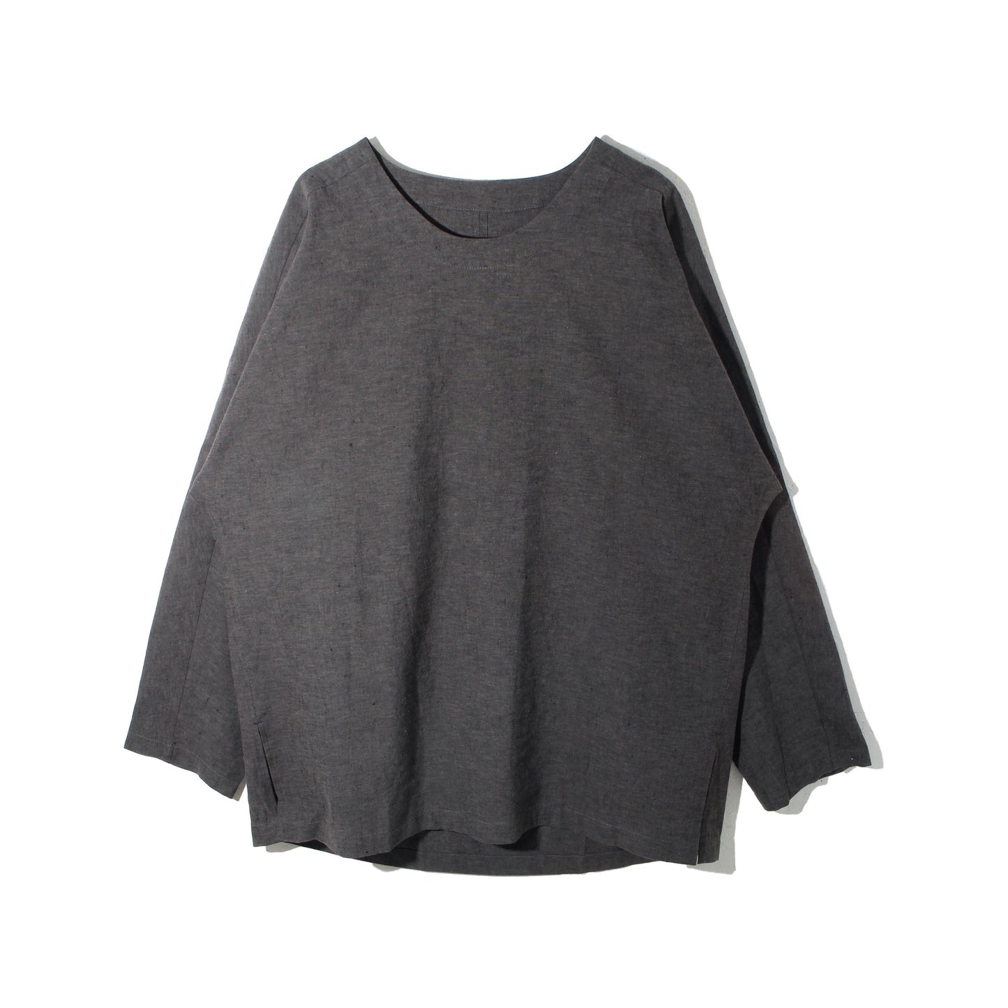 Linen cotton pullover / charcoal