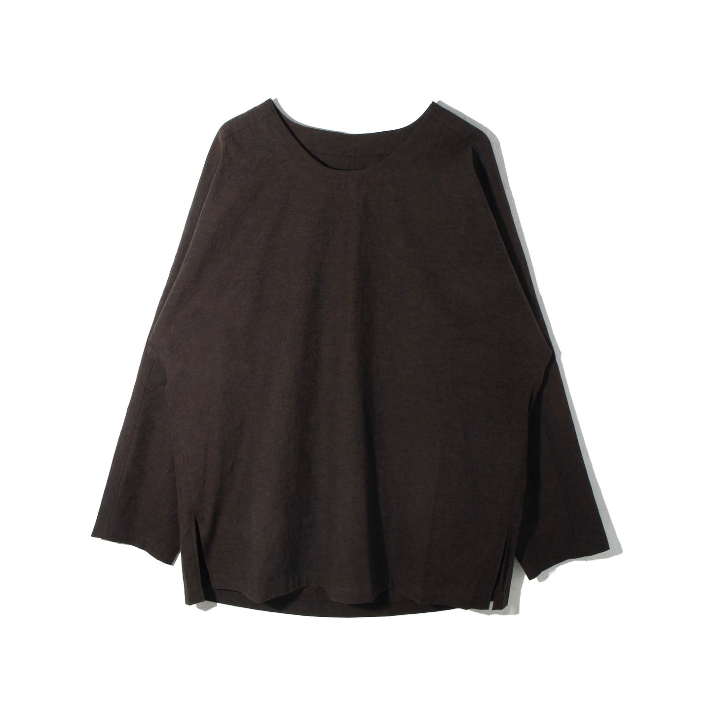 Linen cotton pullover / brown