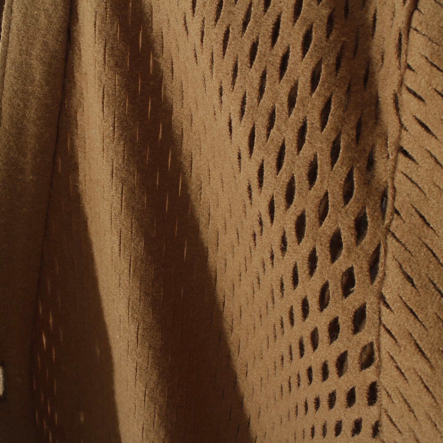slited melton cardigan / camel