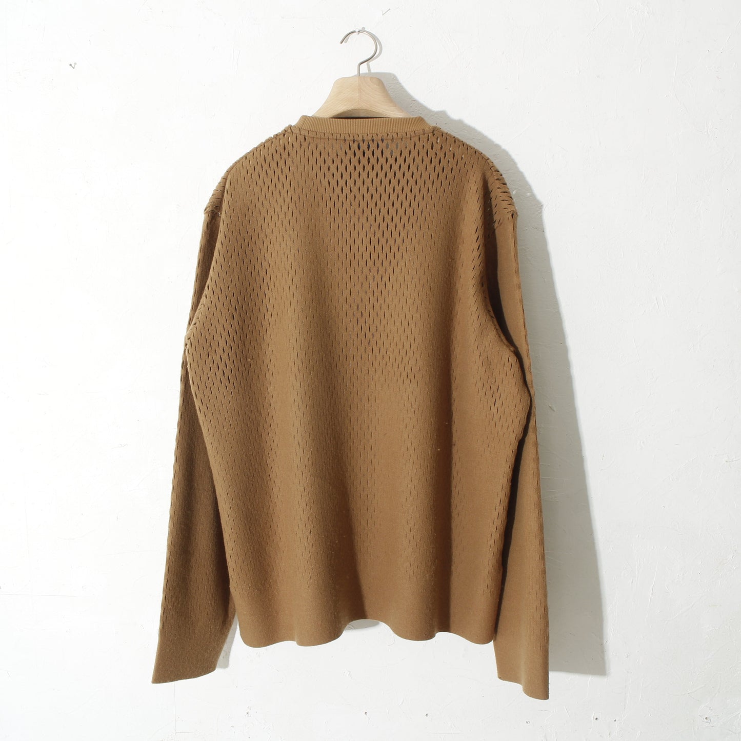 slited melton sweater / camel