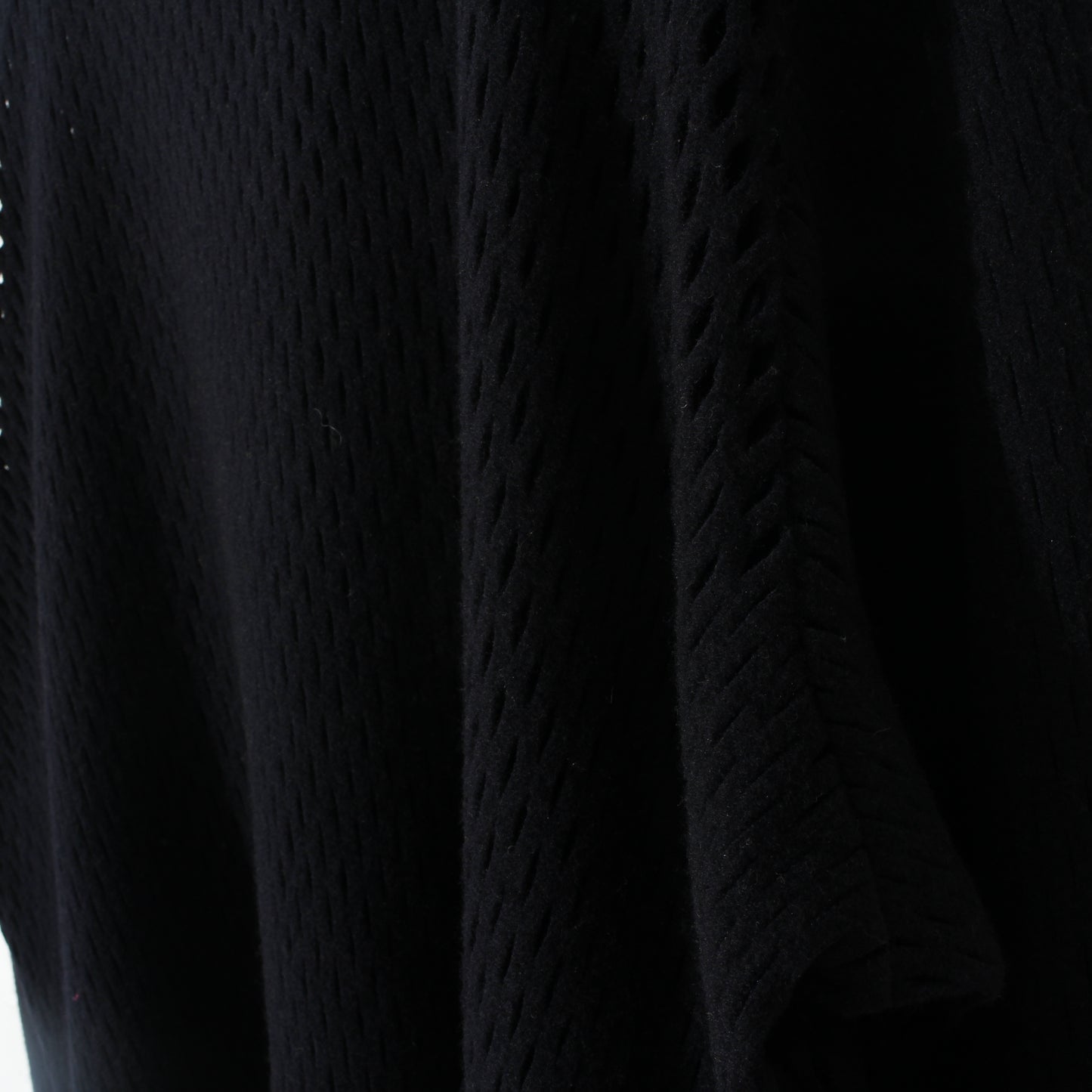 slited melton sweater / navy