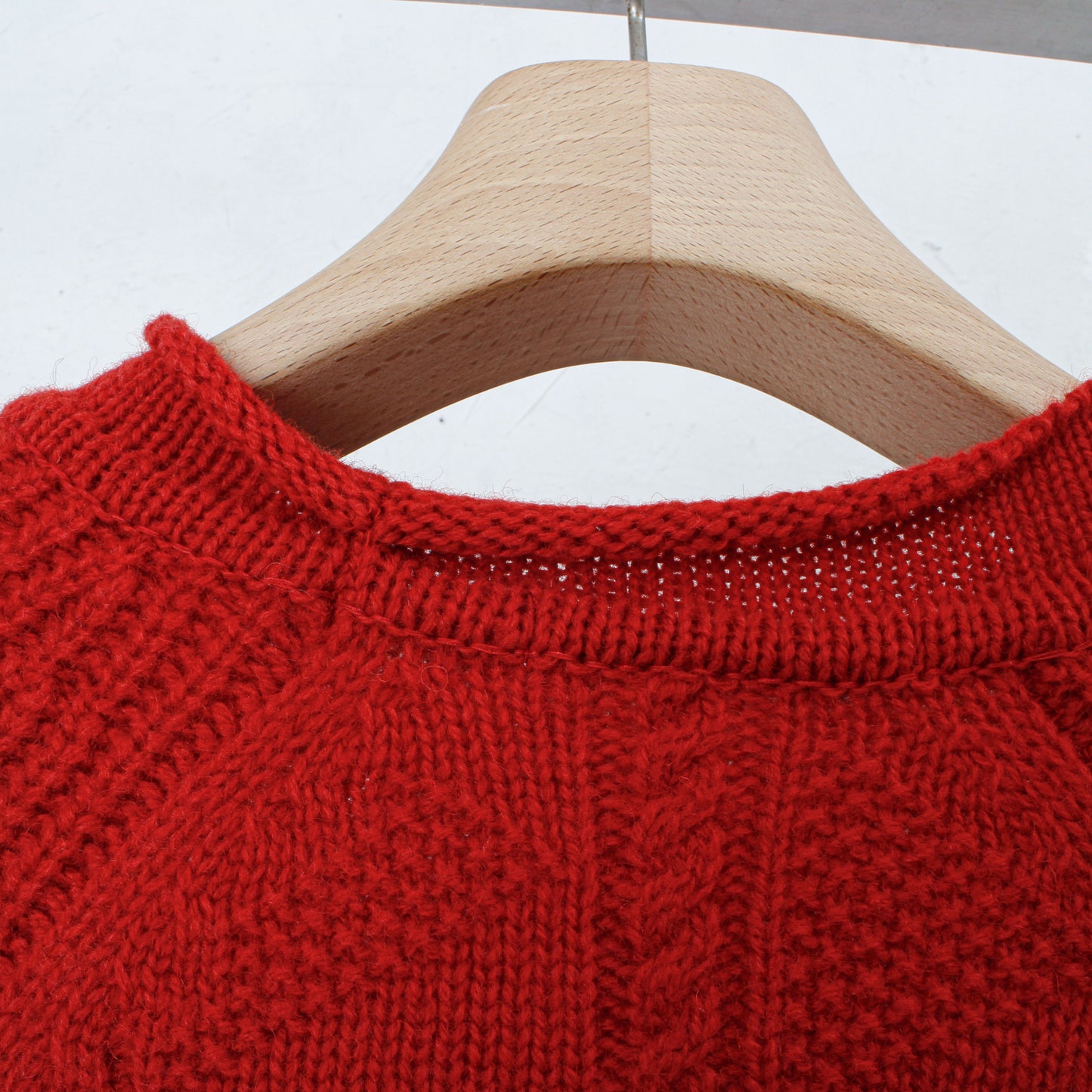 gansey knit / red