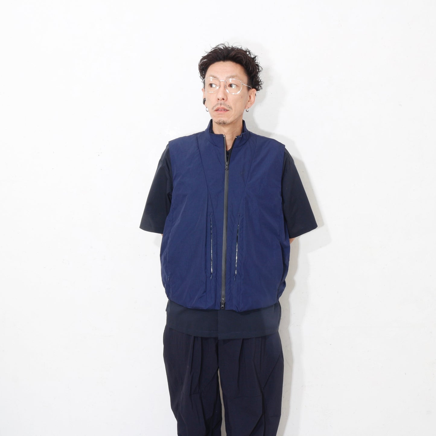 HIDESIGN / Air Flow Vest/ navy<br>※受注生産商品となります