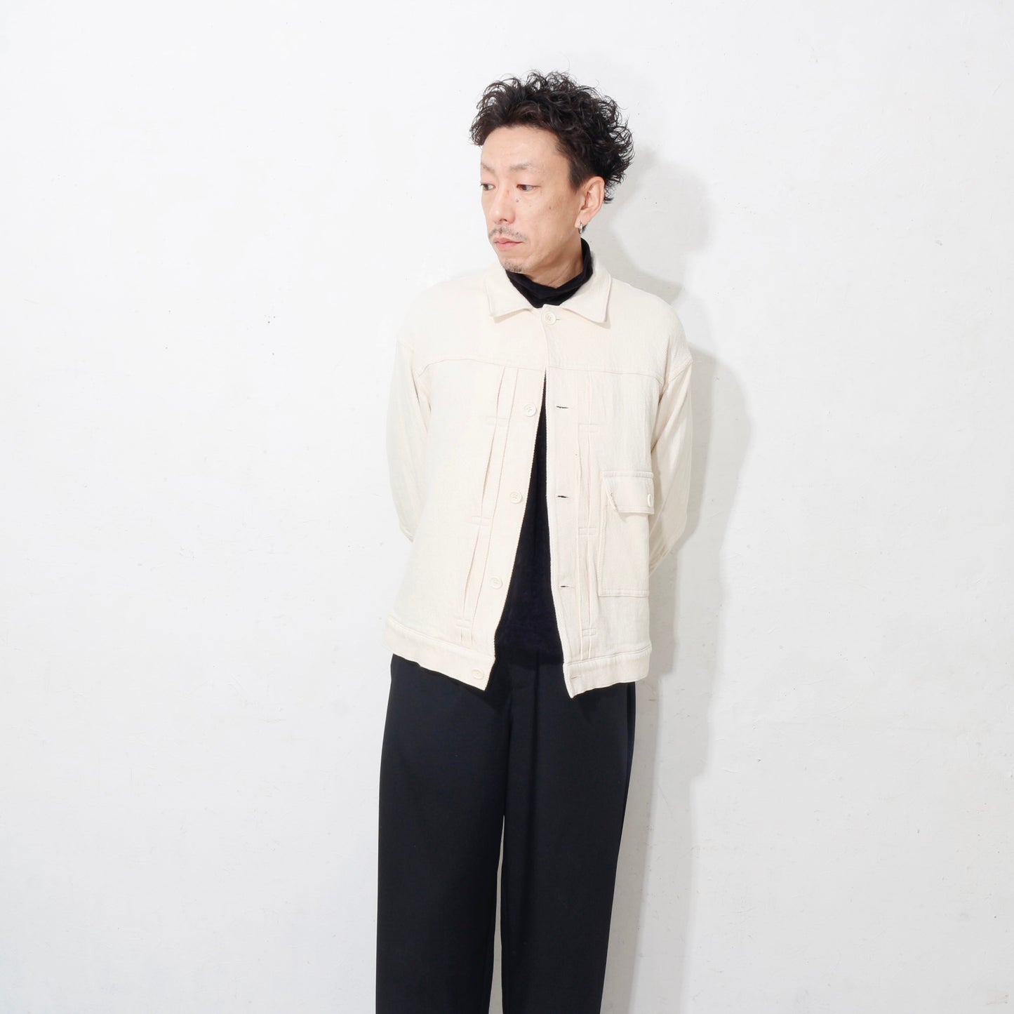 written by /thick twill denim jacket /natural