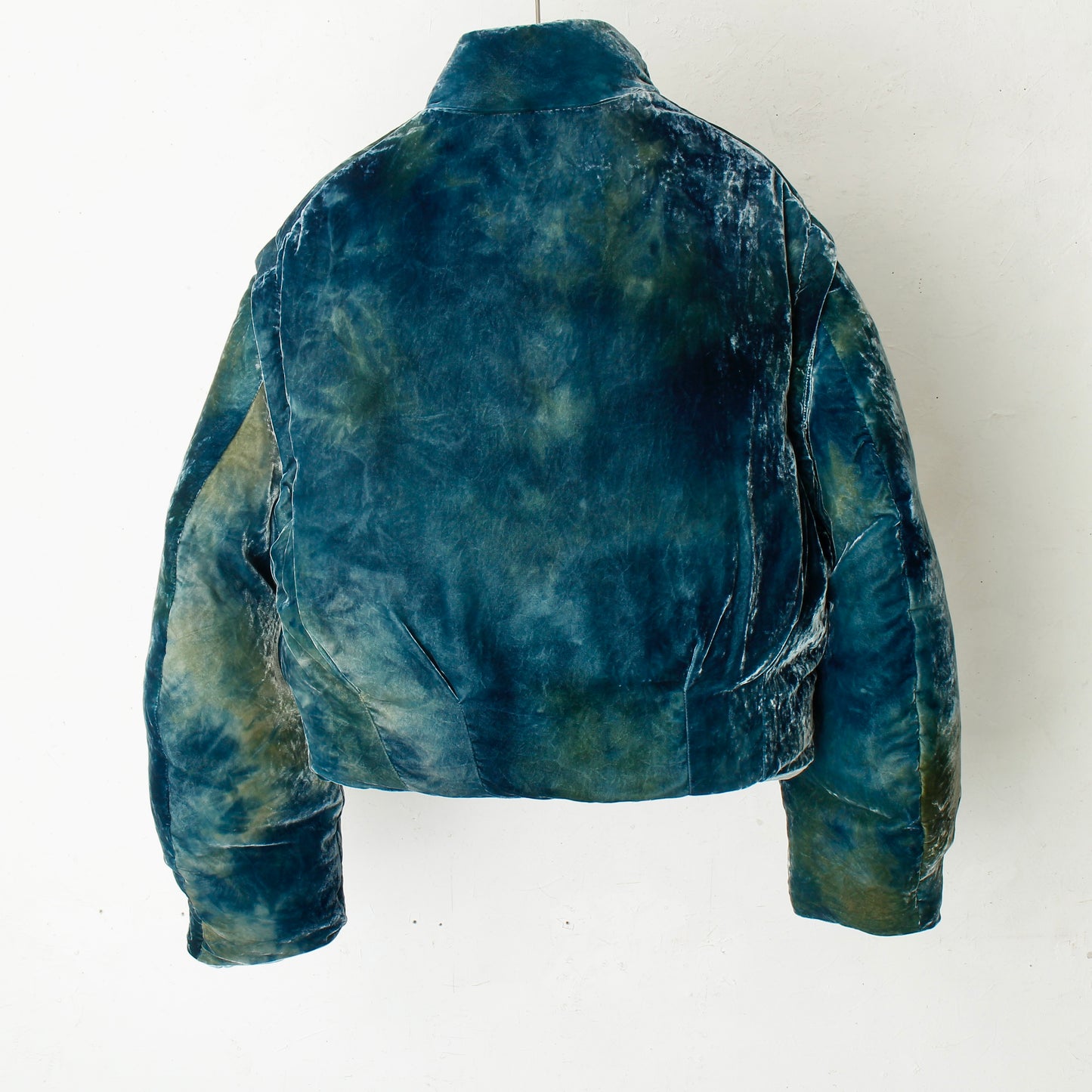 VELVET PUFFER JACKET / EMERALD