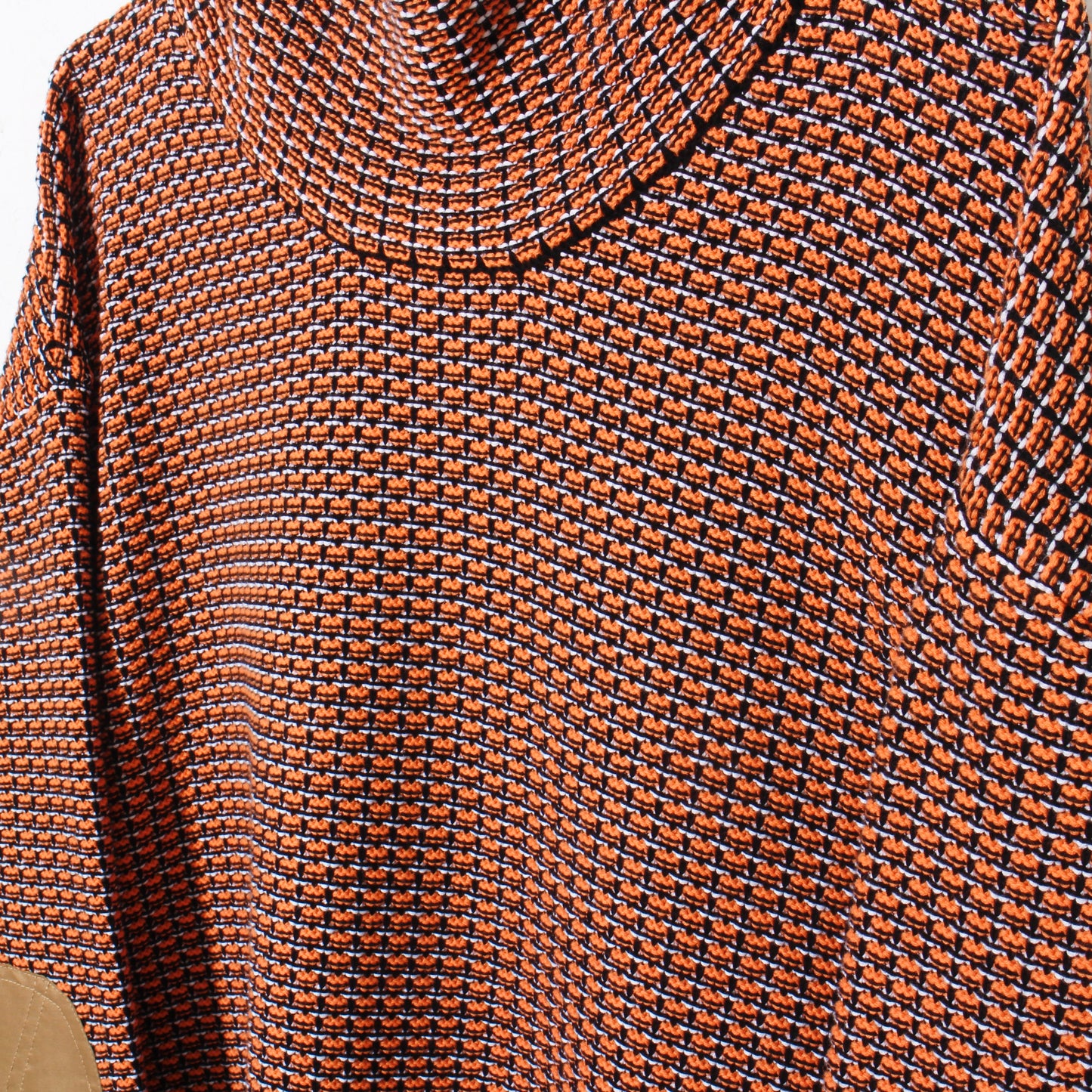 MIX KNIT SWEATER / orange
