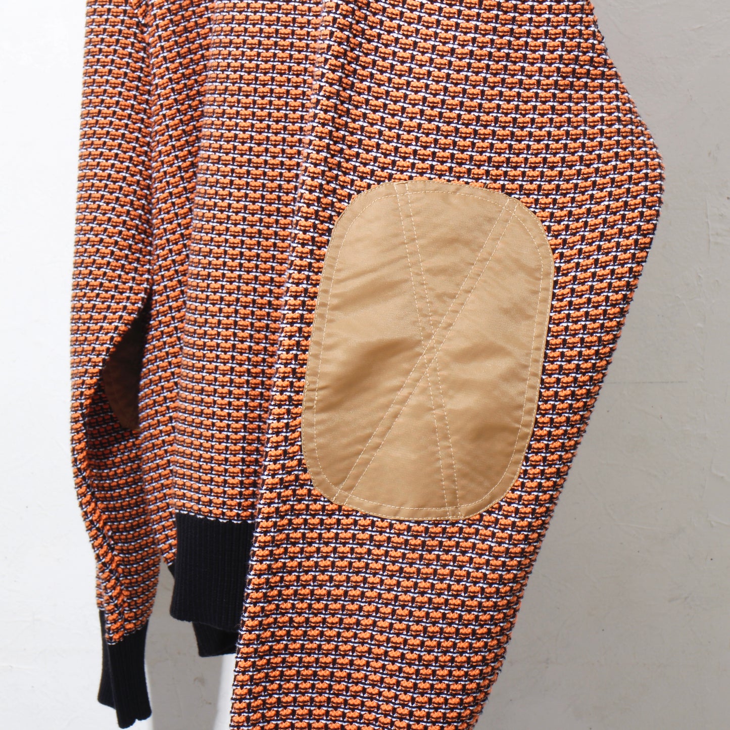 MIX KNIT SWEATER / orange