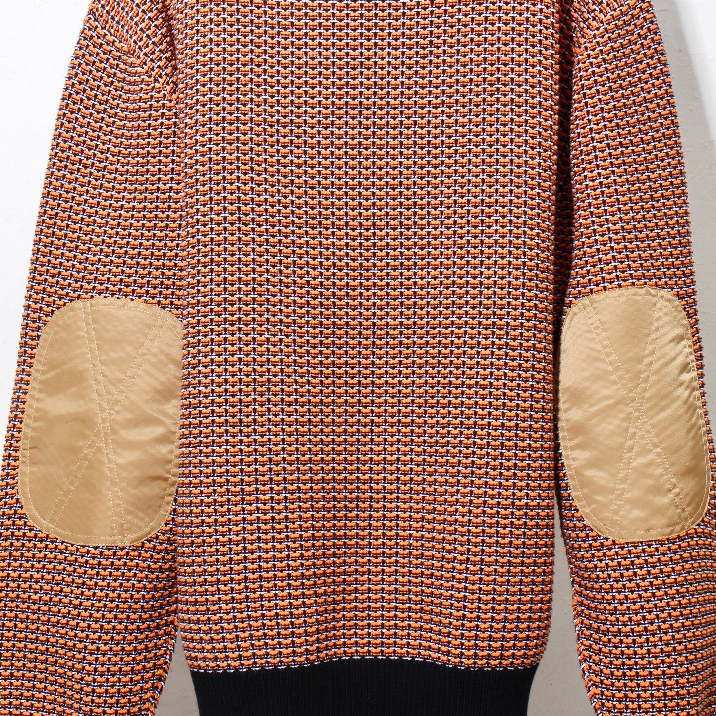 MIX KNIT SWEATER / orange