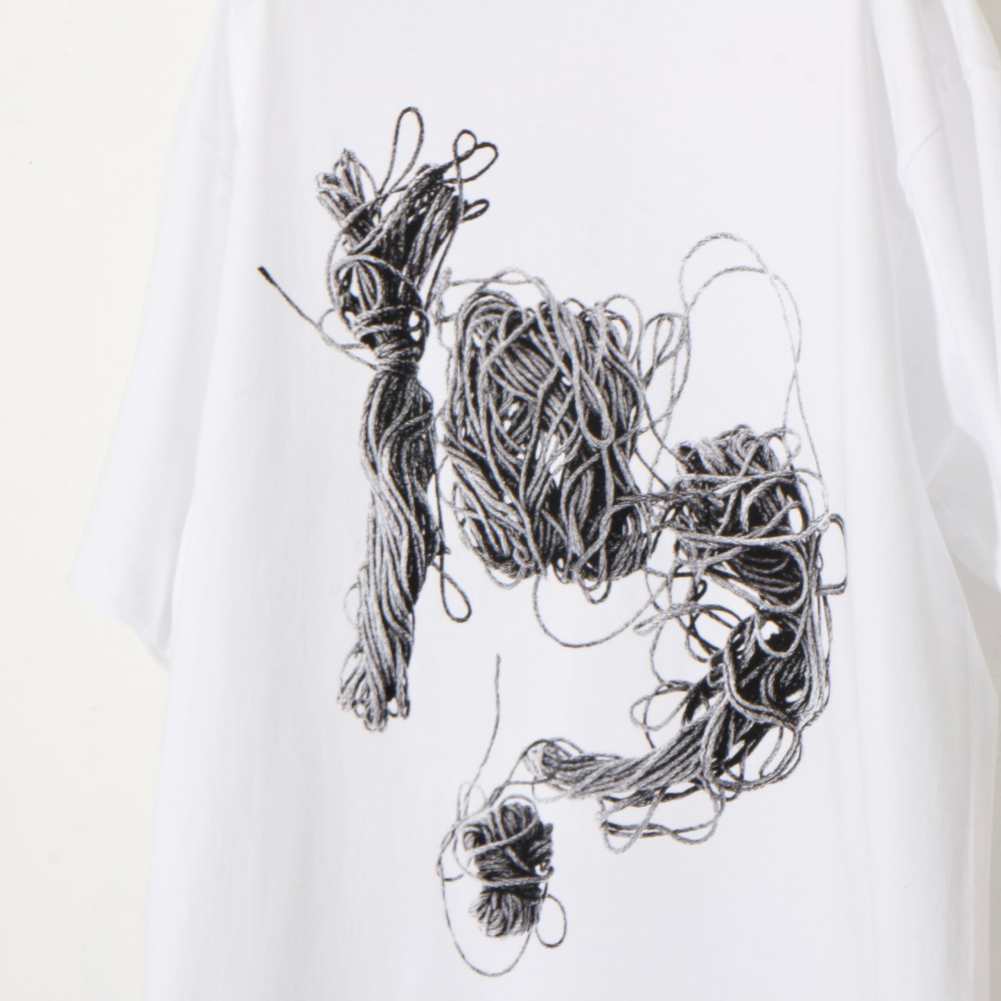 print T-shirt / yarn / wh
