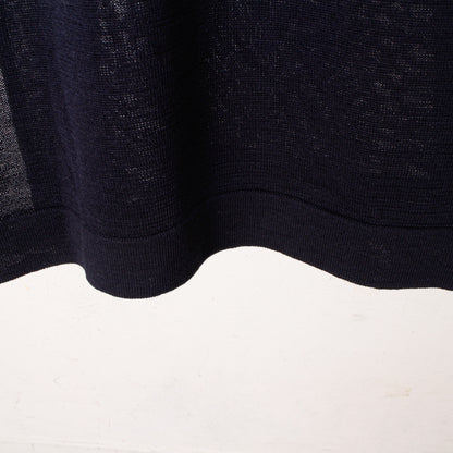 Light Gima Cotton Halfsleeve Pullover / navy