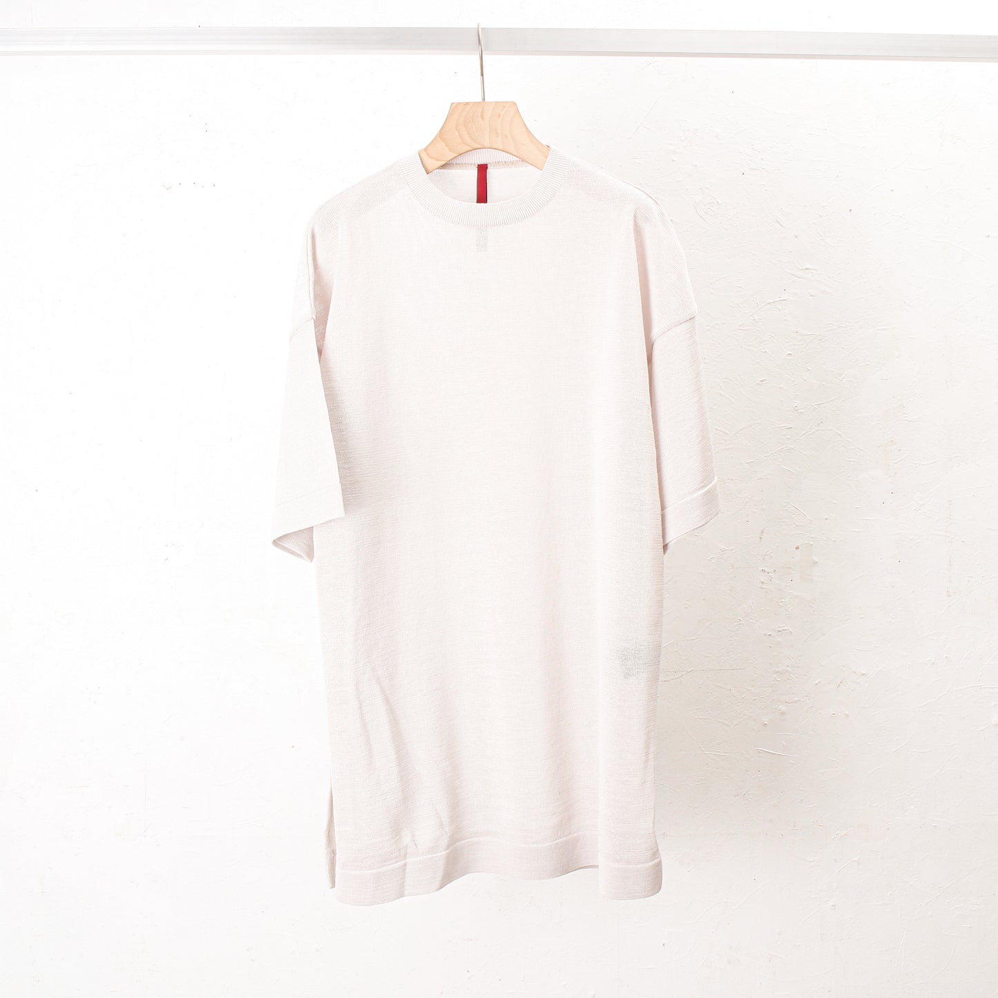 Light Gima Cotton Halfsleeve Pullover / wh
