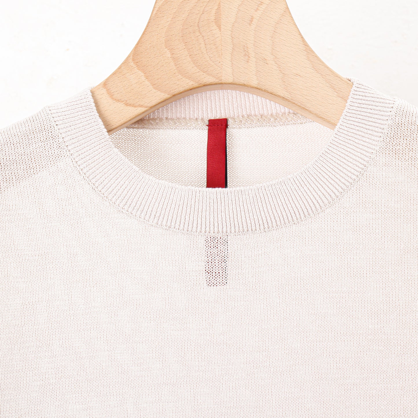 Light Gima Cotton Halfsleeve Pullover / wh