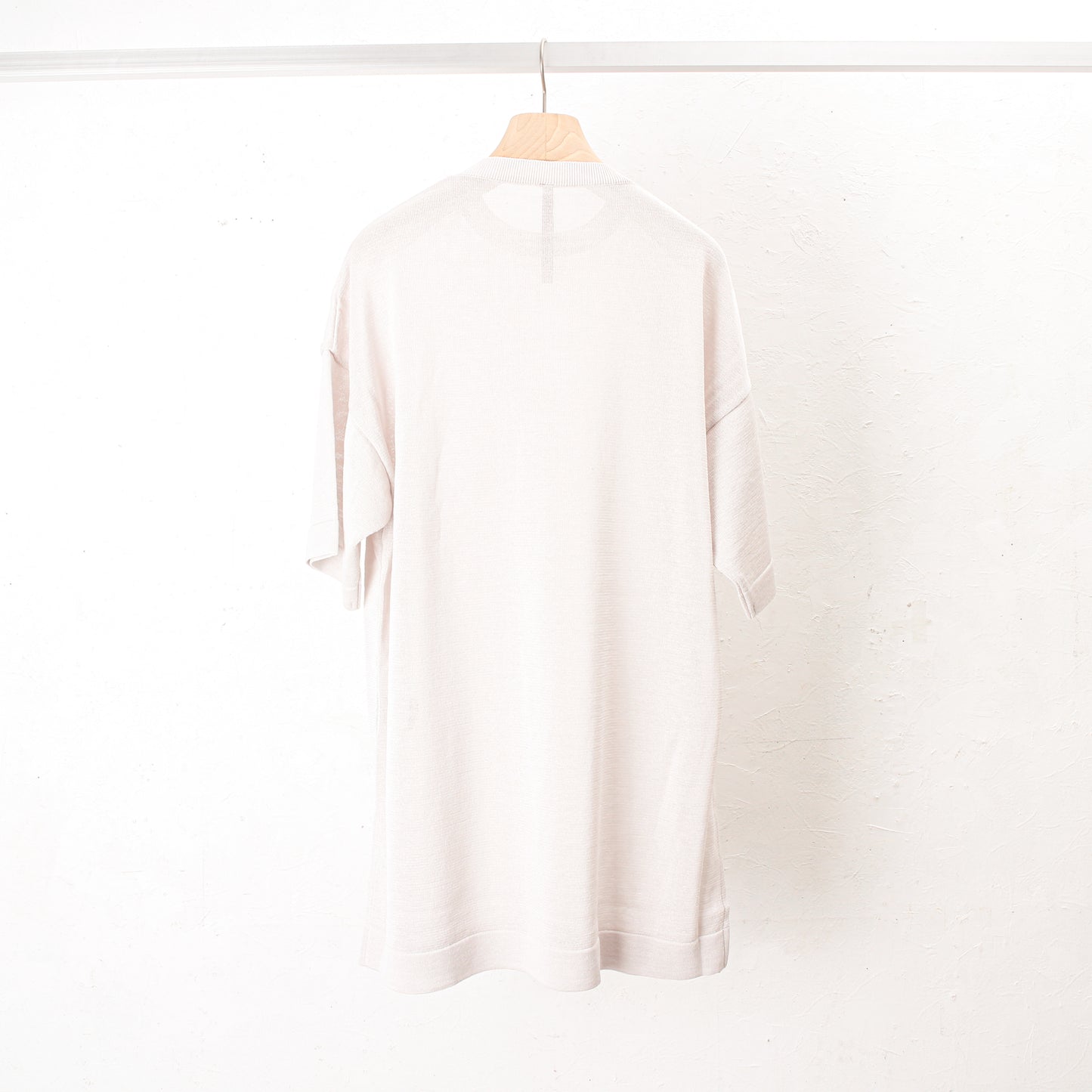 Light Gima Cotton Halfsleeve Pullover / wh