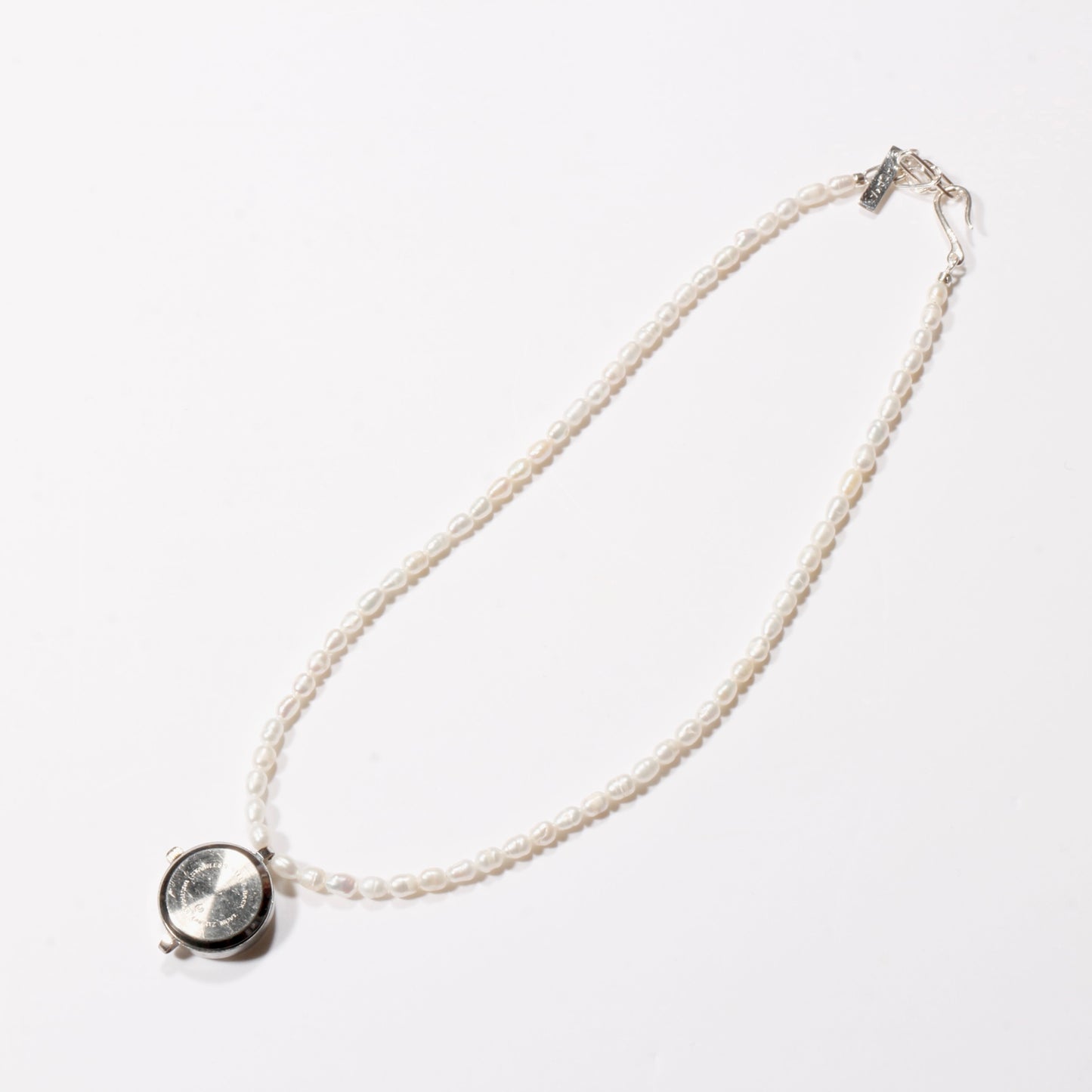 Orbit Watch necklace / pearl