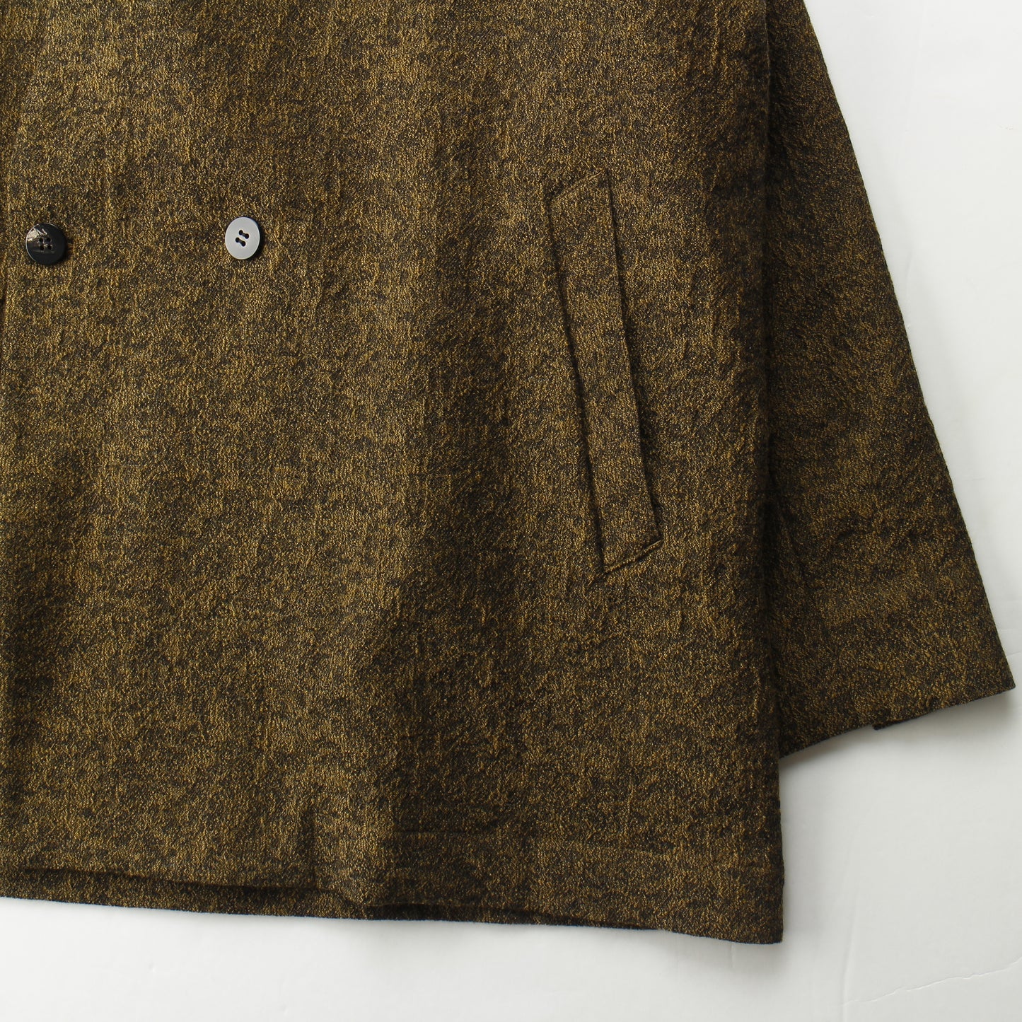 Moss Jacquard Cottonwool Jacket / MUSTARD
