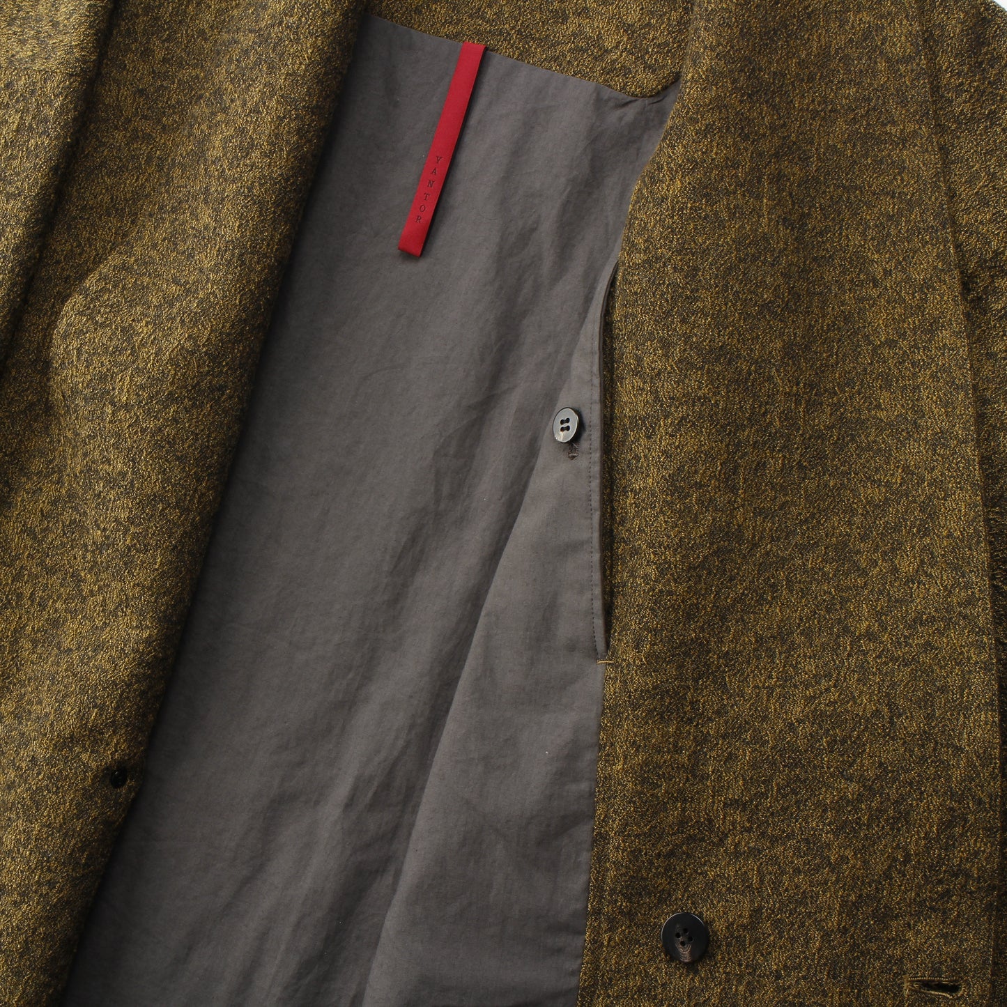 Moss Jacquard Cottonwool Jacket / MUSTARD