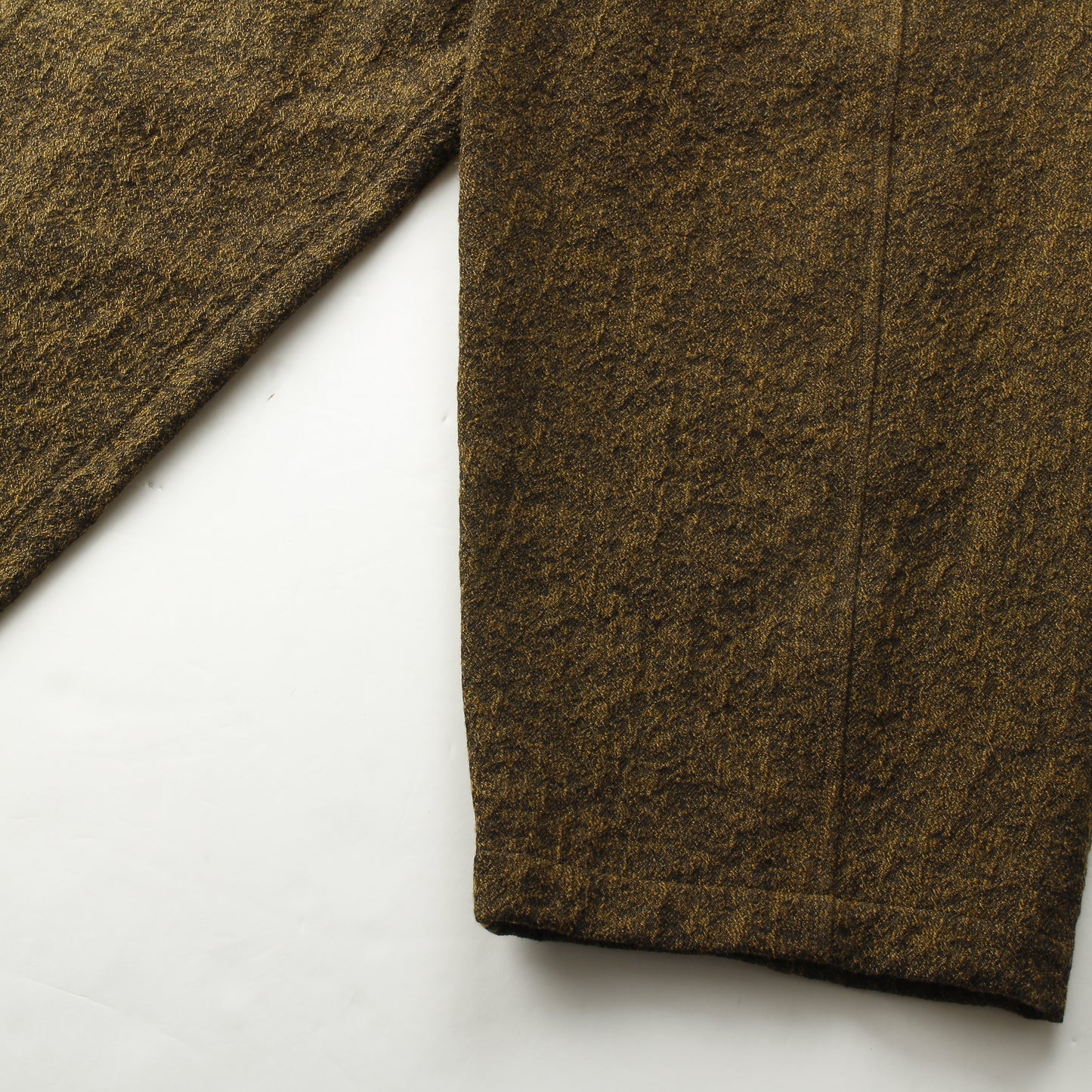 Moss Jacquard CottonWool Switching Wide Pants / MUSTARD