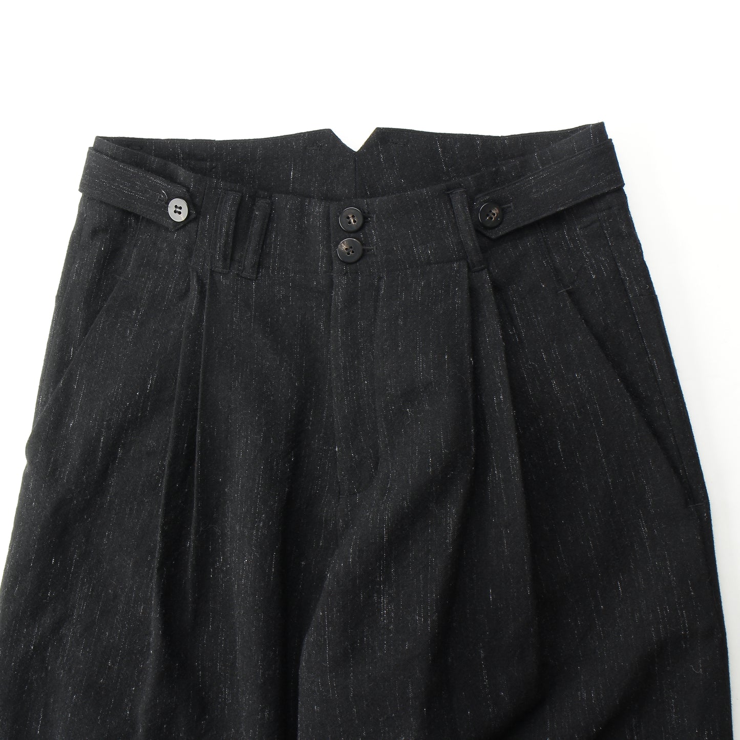 Cosmos Linenwool 2tuck Wide Pants / black