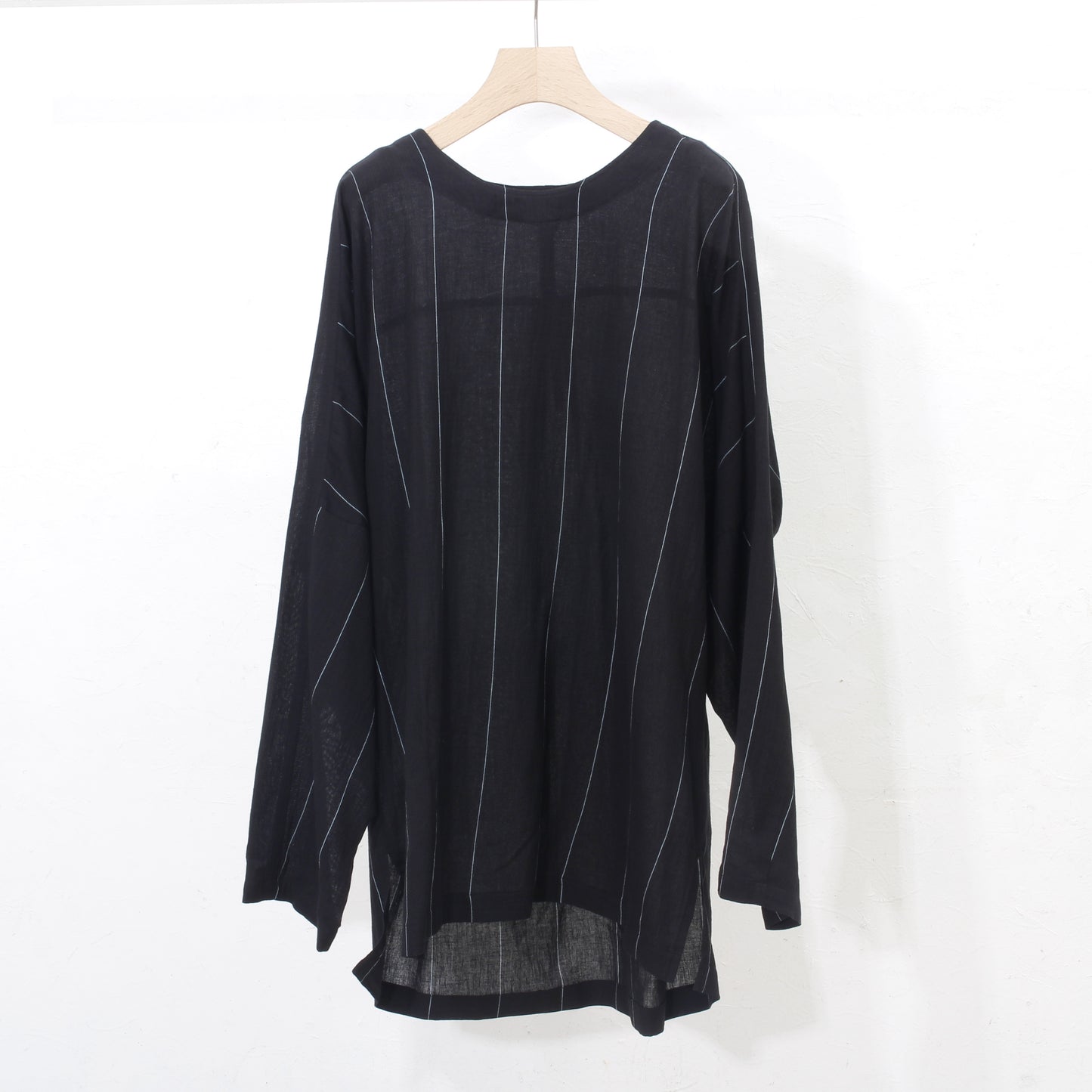 Pin-stripe khadicotton long pullover