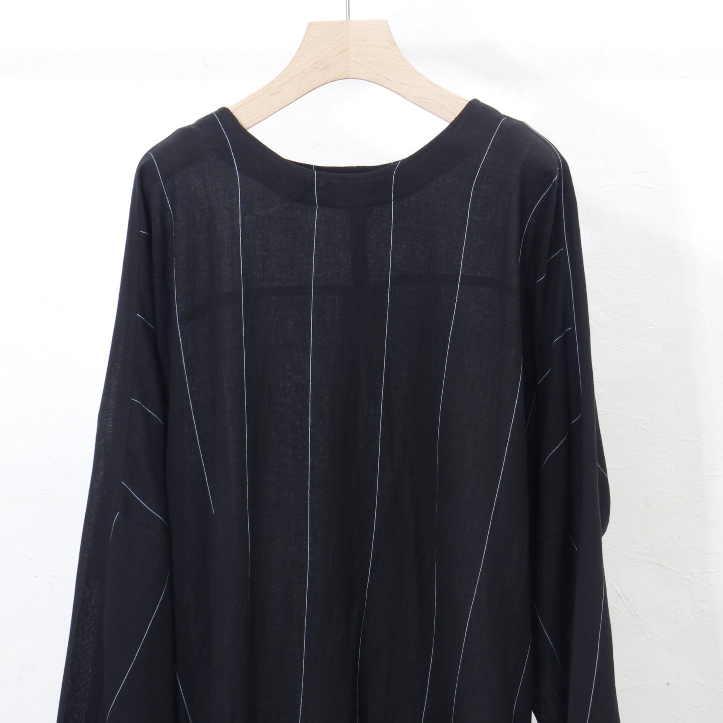 Pin-stripe khadicotton long pullover