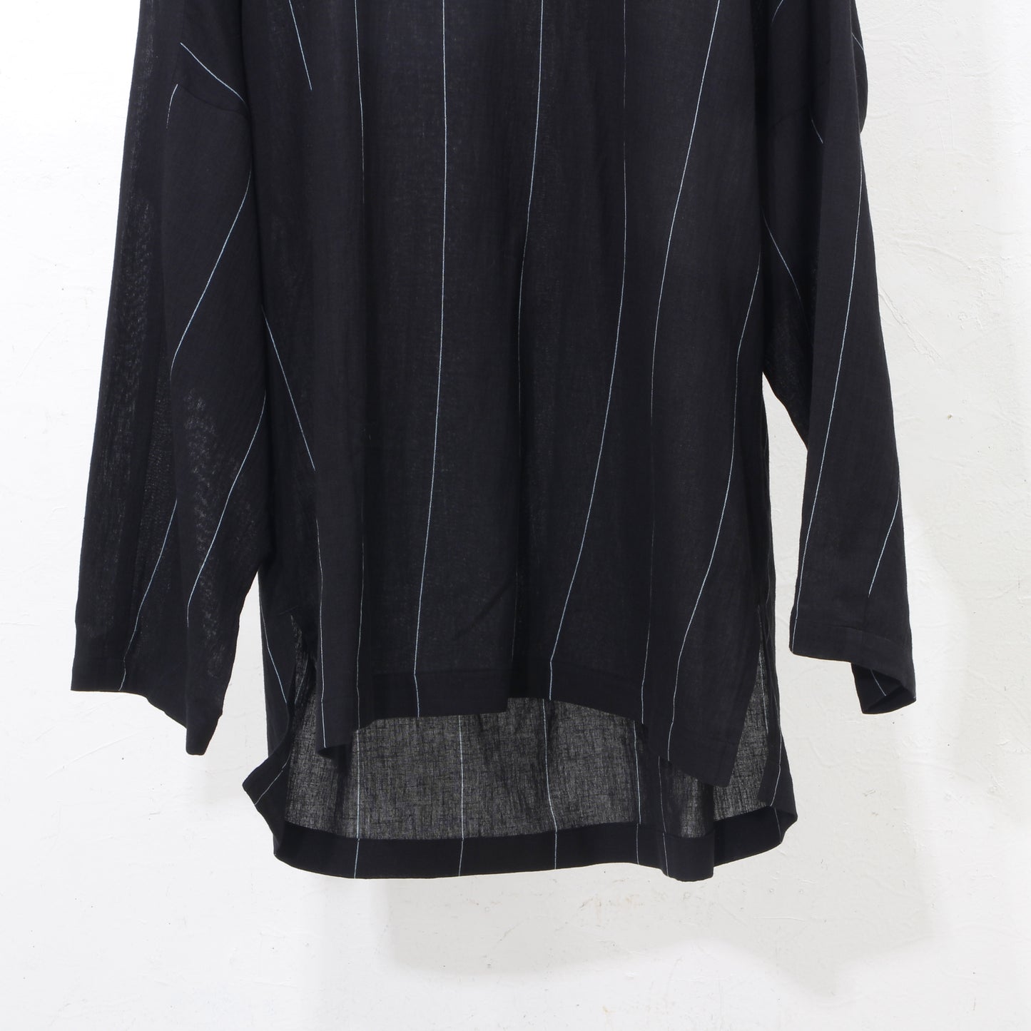 Pin-stripe khadicotton long pullover
