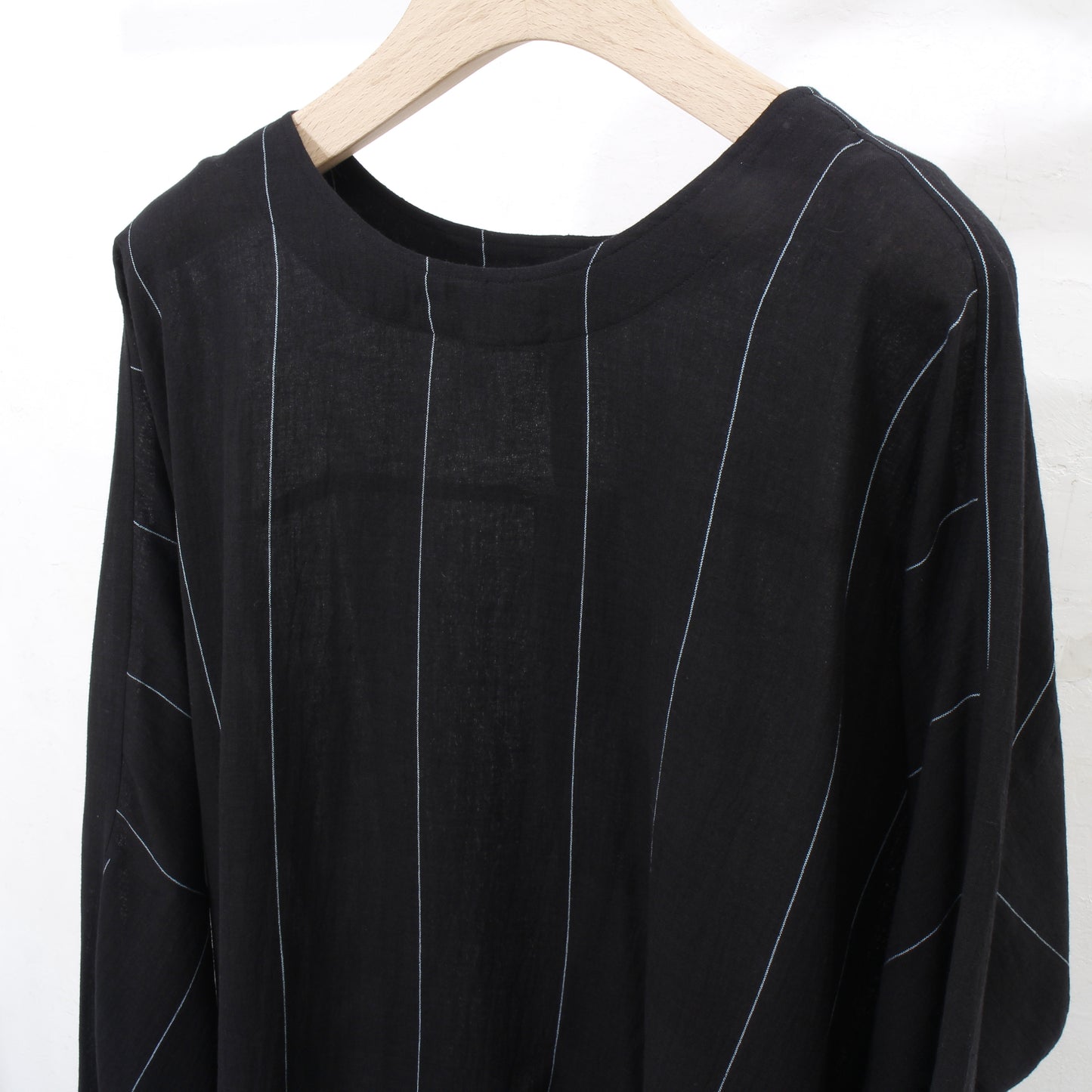 Pin-stripe khadicotton long pullover