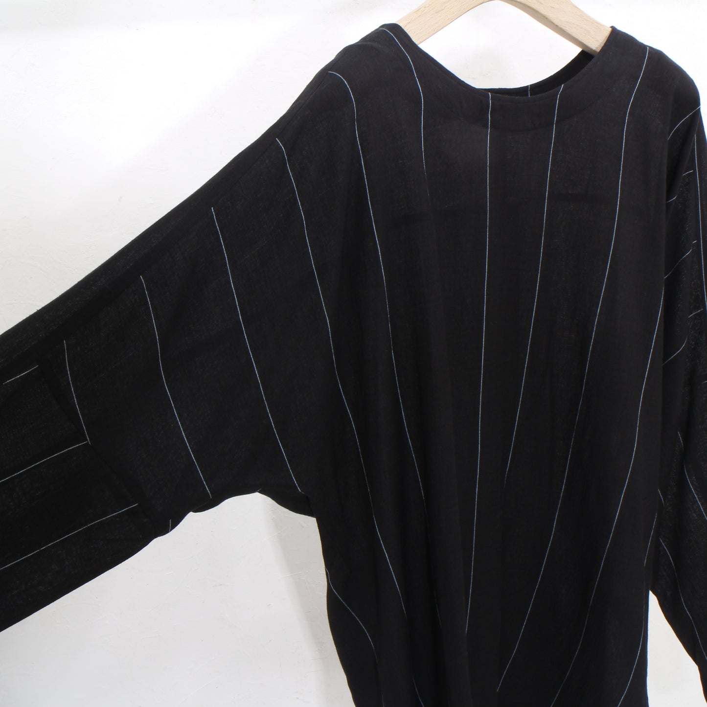 Pin-stripe khadicotton long pullover