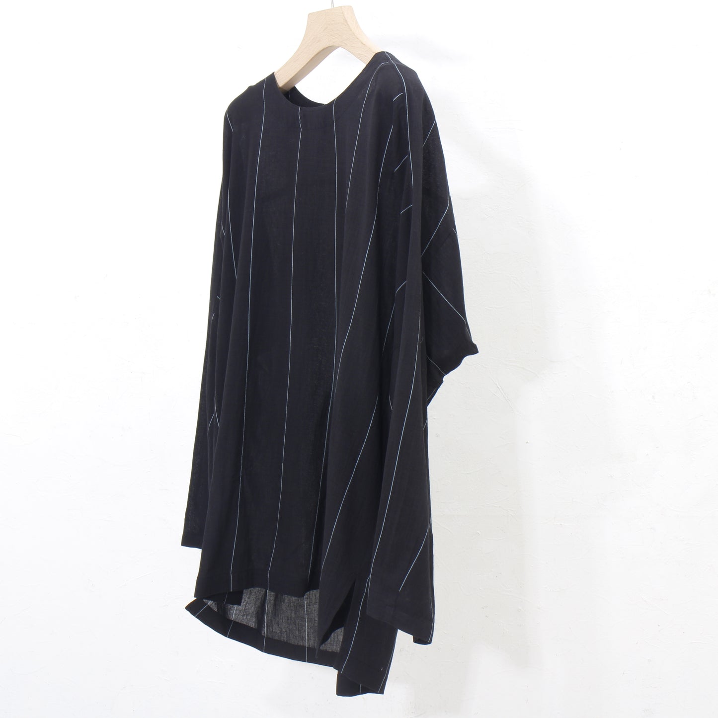 Pin-stripe khadicotton long pullover