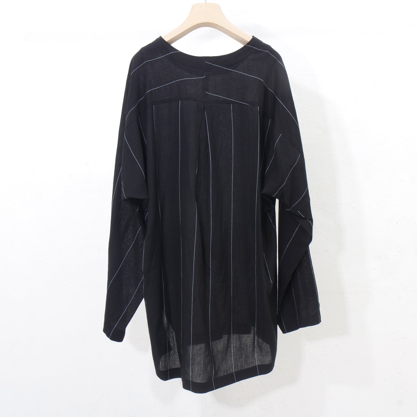Pin-stripe khadicotton long pullover