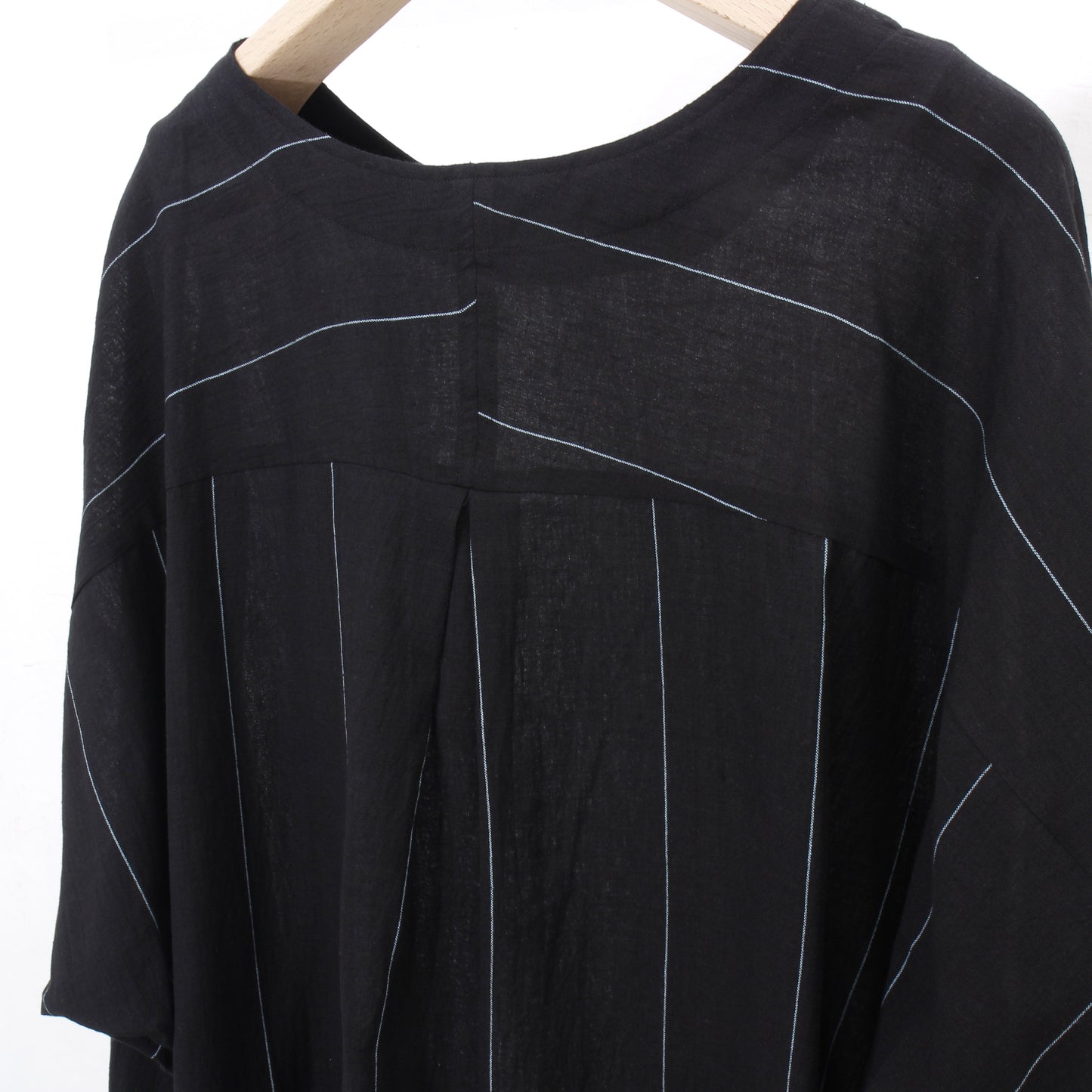 Pin-stripe khadicotton long pullover